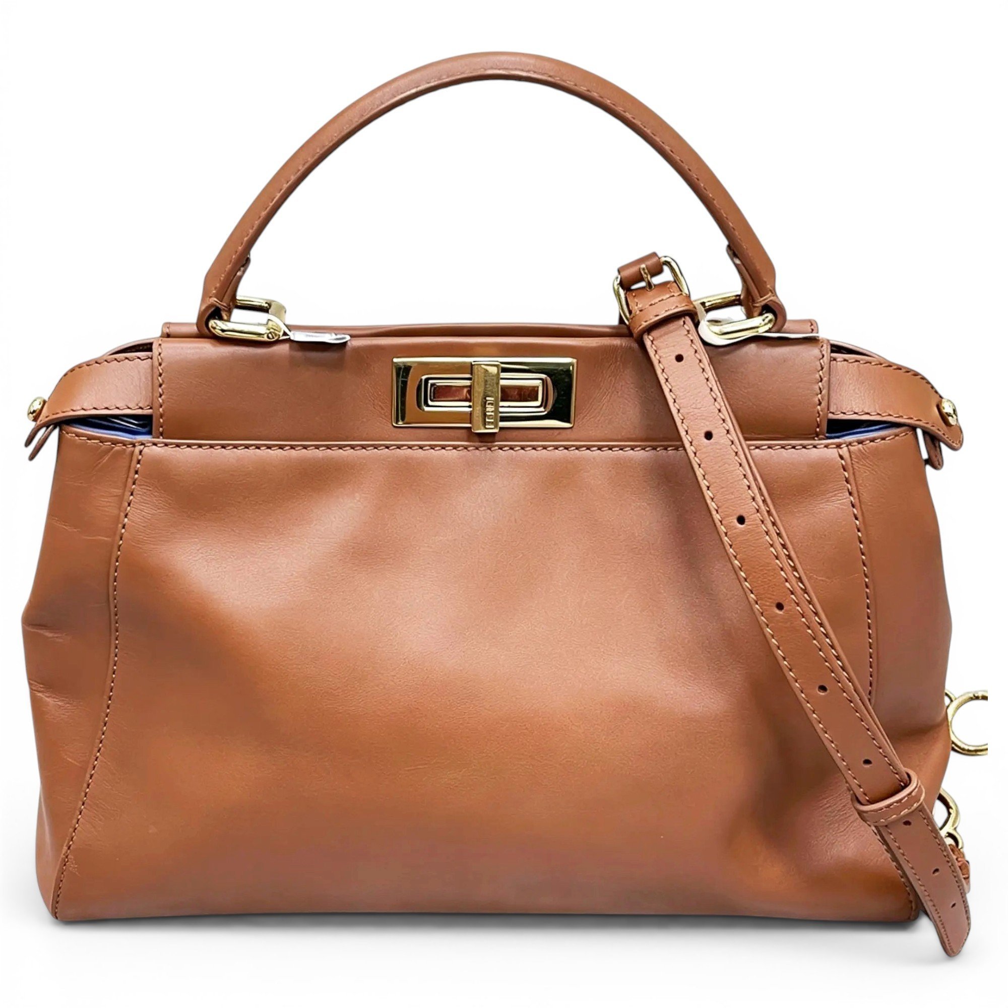 Peekaboo leather handbag