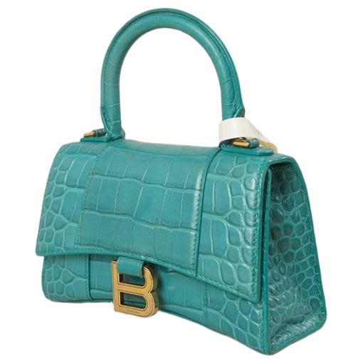 Hourglass leather tote