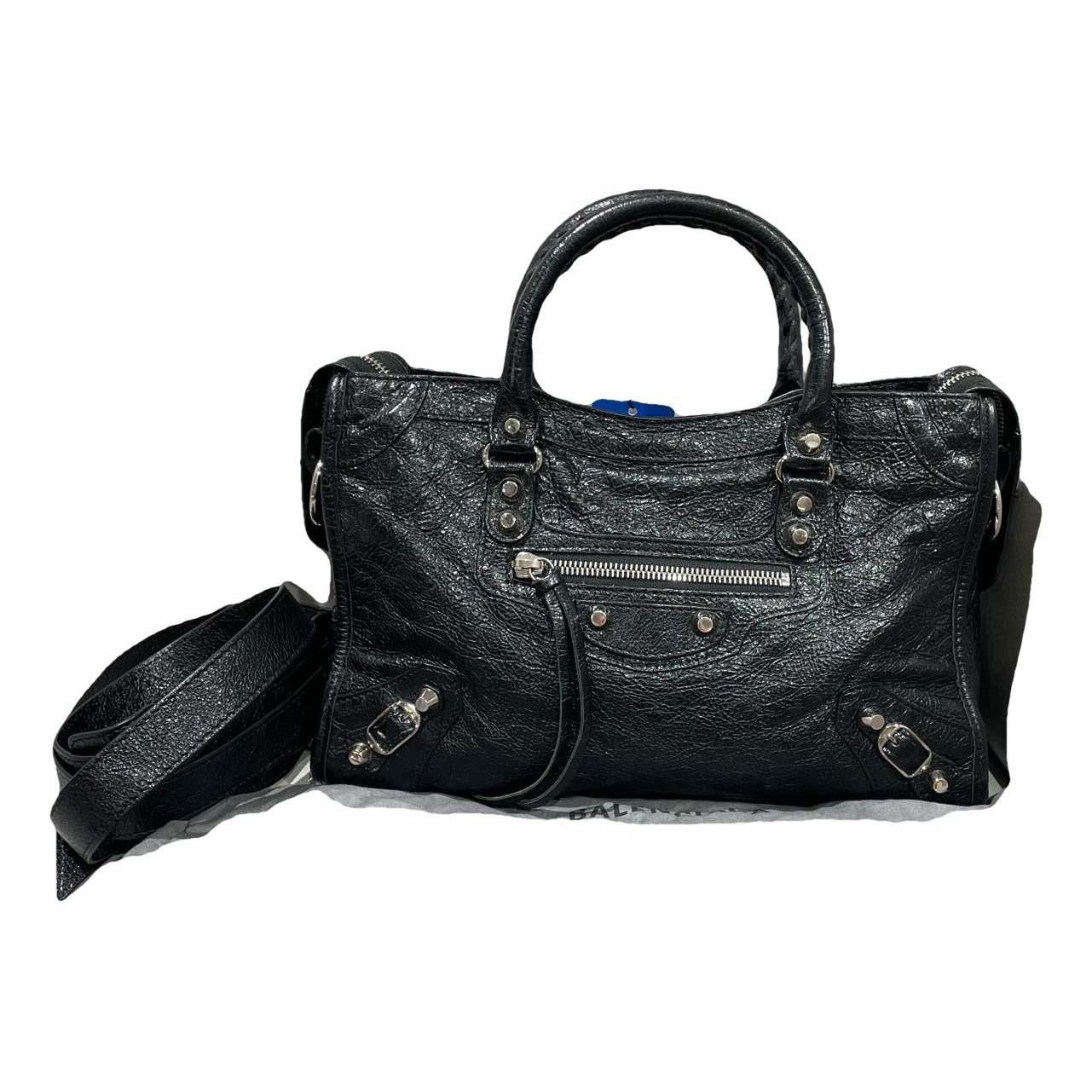 City leather handbag