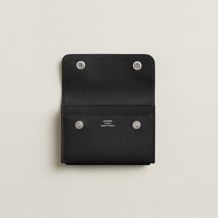 Noir Hermèsnap Card Holder