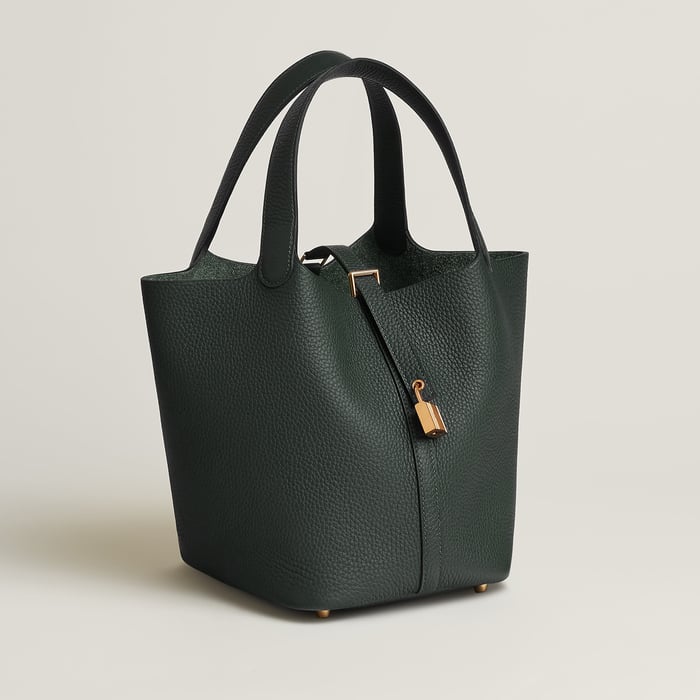 Vert Foncé Picotin Lock 22 Bag