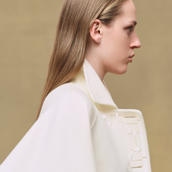 Blanc Naturel Cashmere Embroidered Jacket