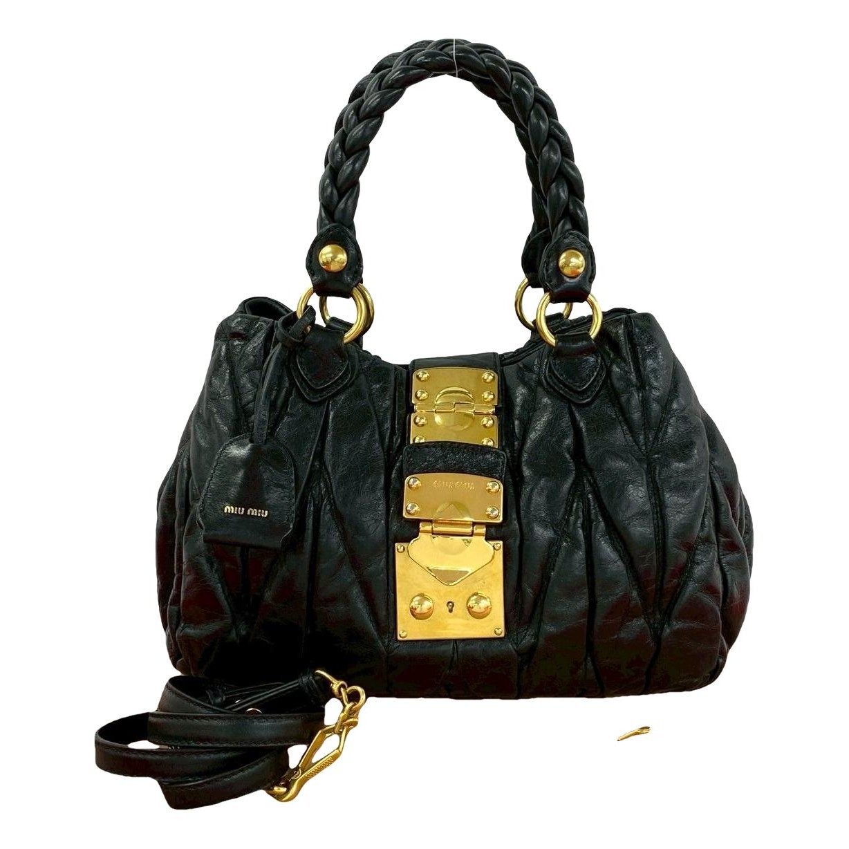 Matelassé leather handbag