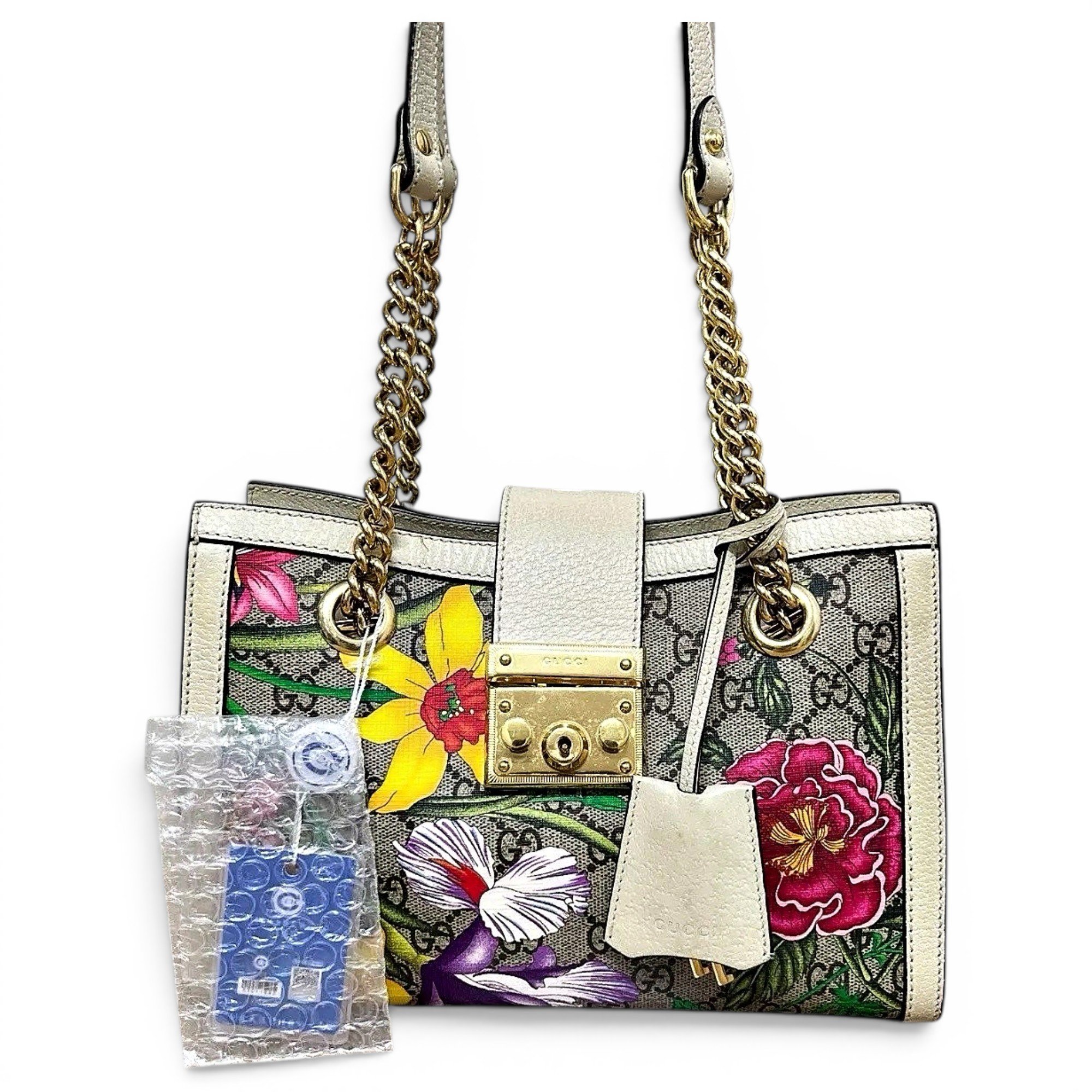 Padlock vinyl handbag