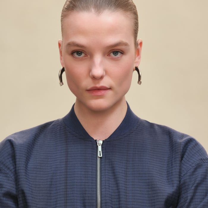 Bleu Encre Bomber Jacket