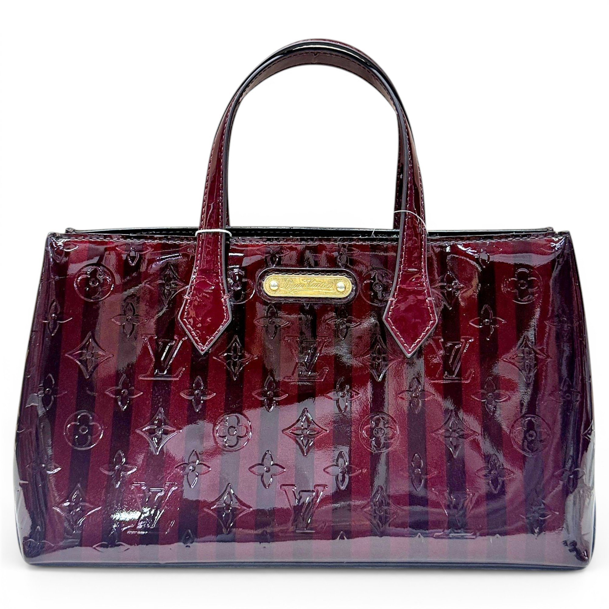 Patent leather handbag