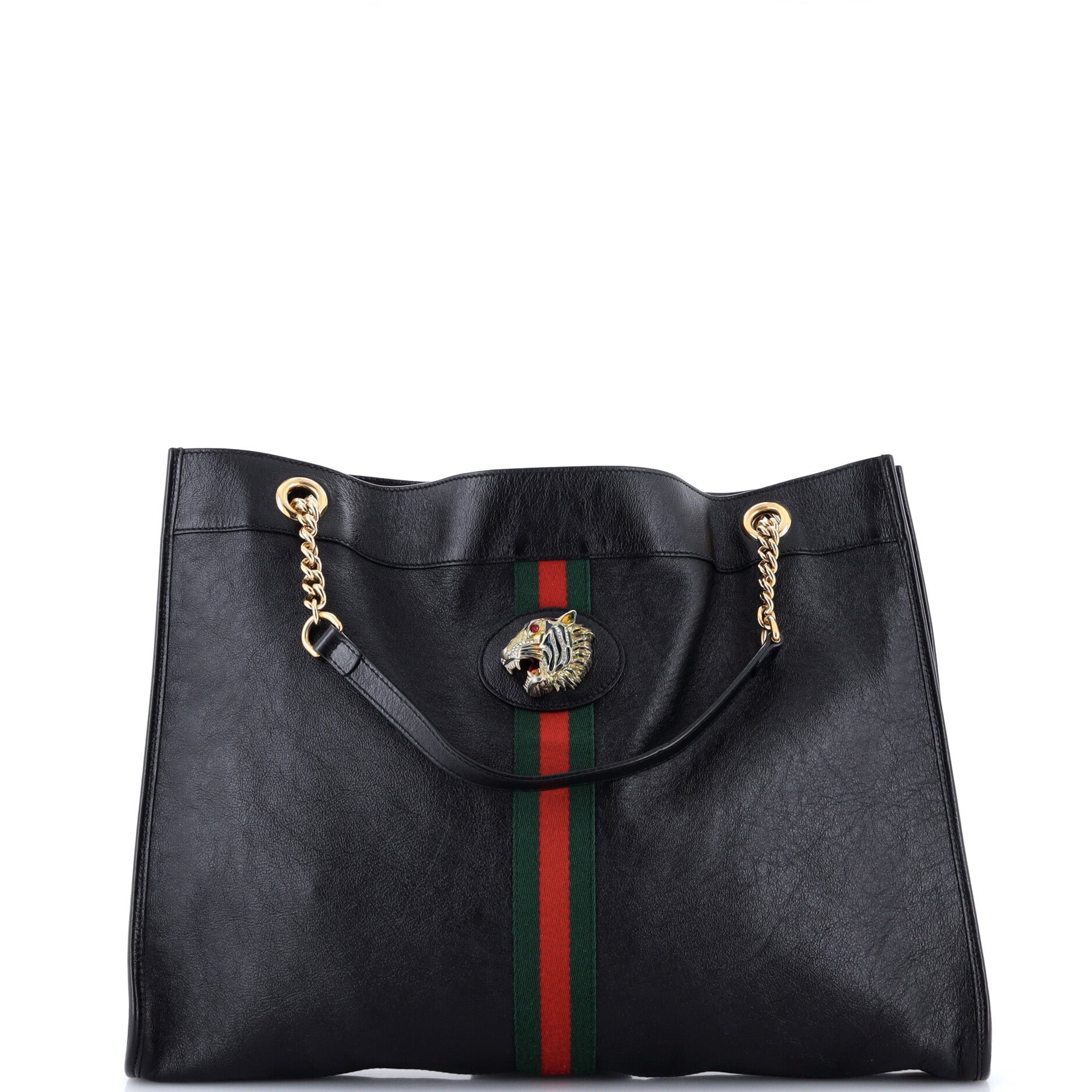 Rajah Chain Tote Leather Large