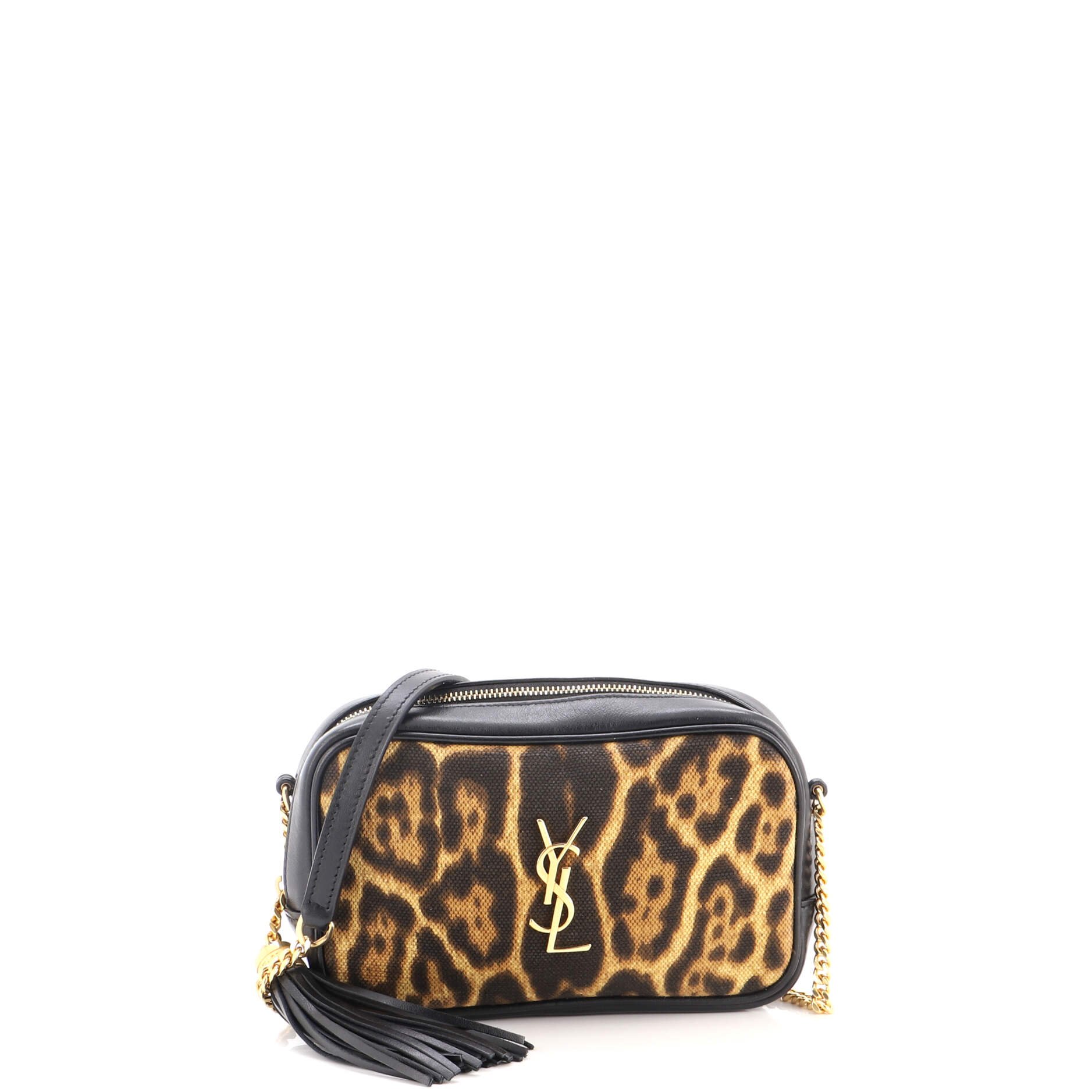 Lou Camera Bag Printed Canvas and Leather Mini