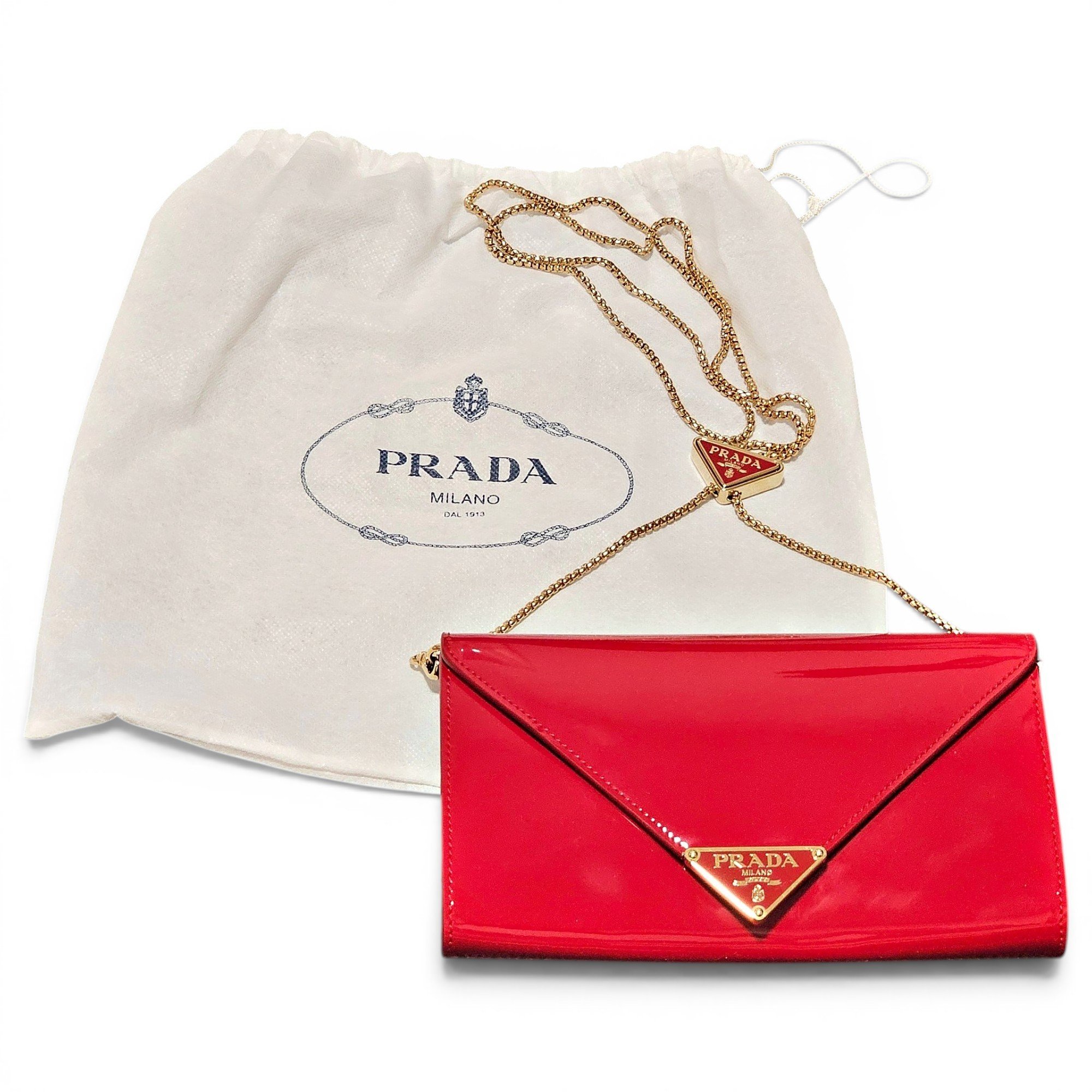 Patent leather clutch bag