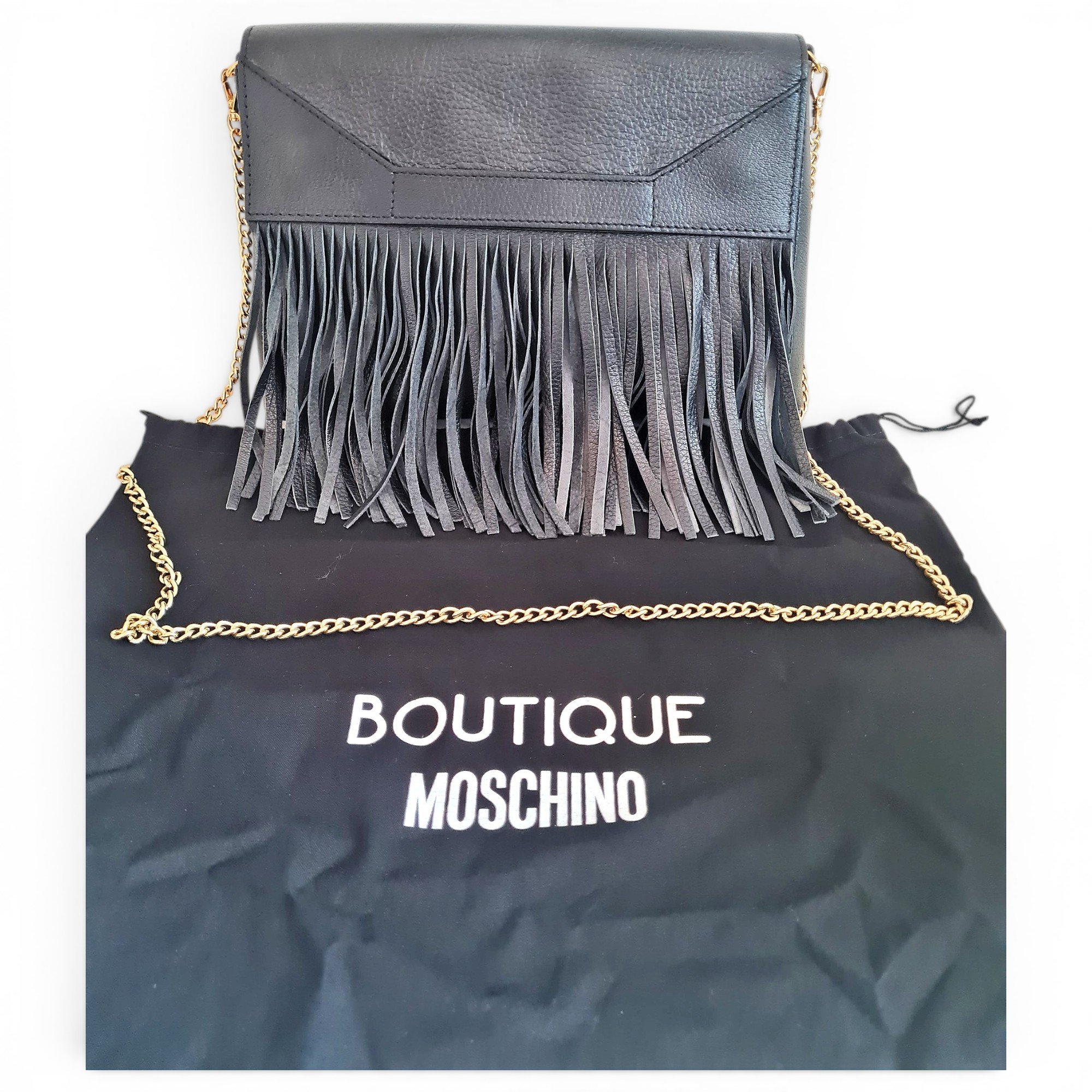 Leather clutch bag