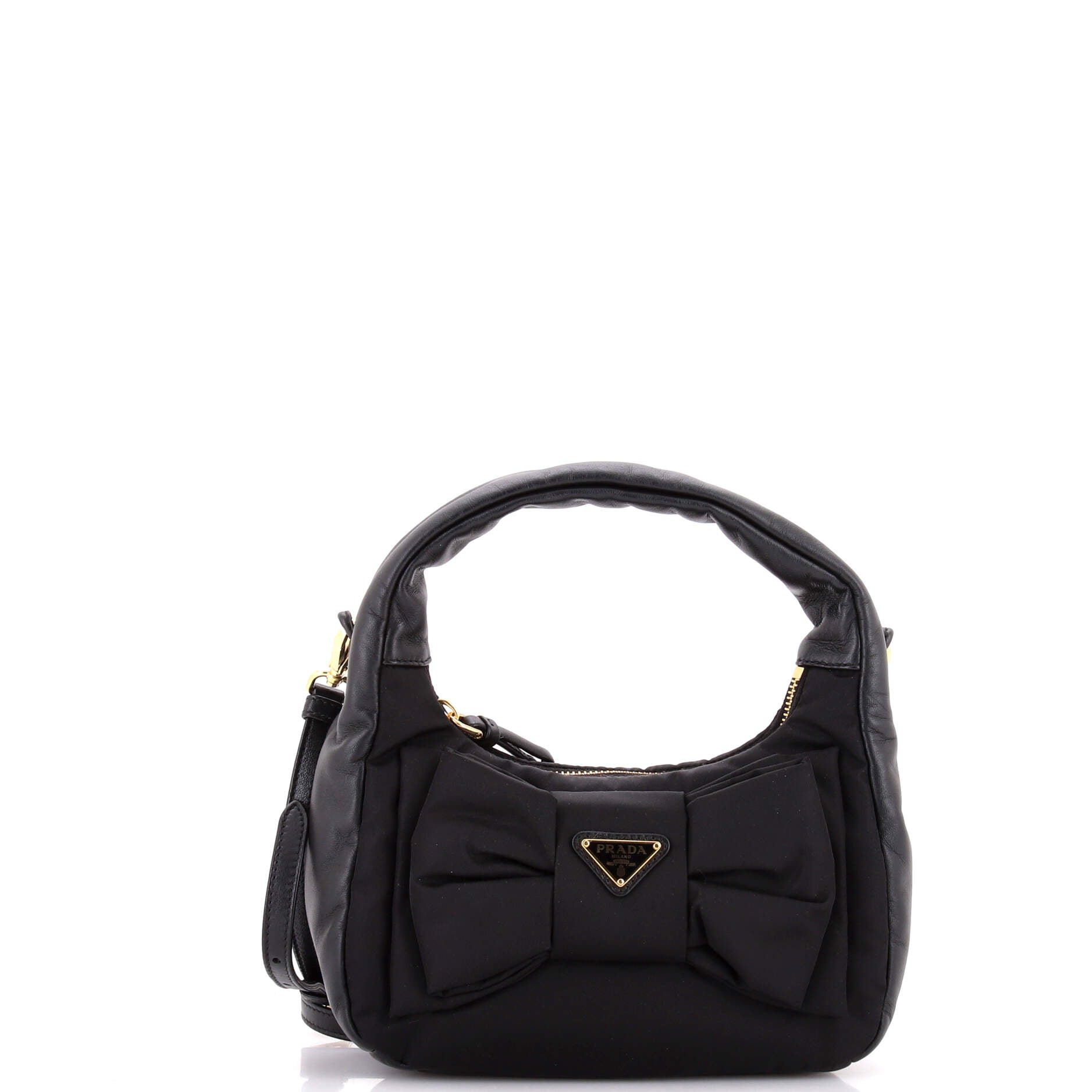 Padded Bow Hobo Re-Nylon Mini