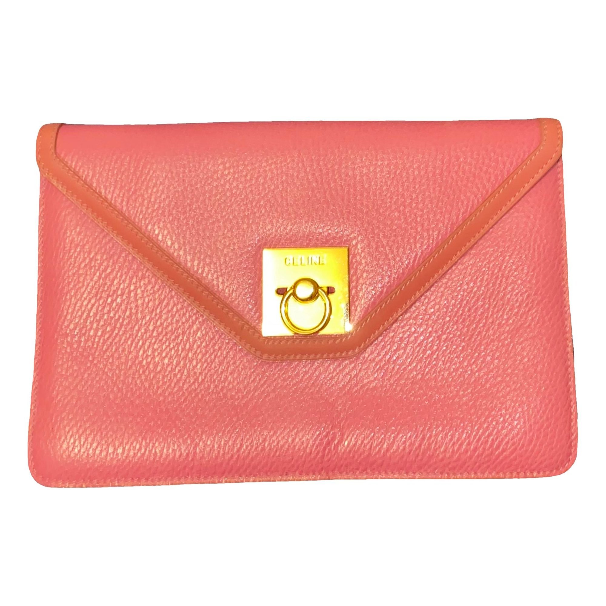 Leather clutch bag