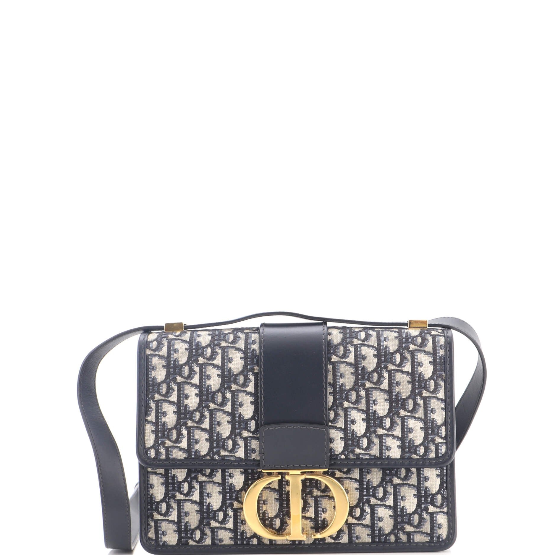 30 Montaigne Flap Bag Oblique Canvas