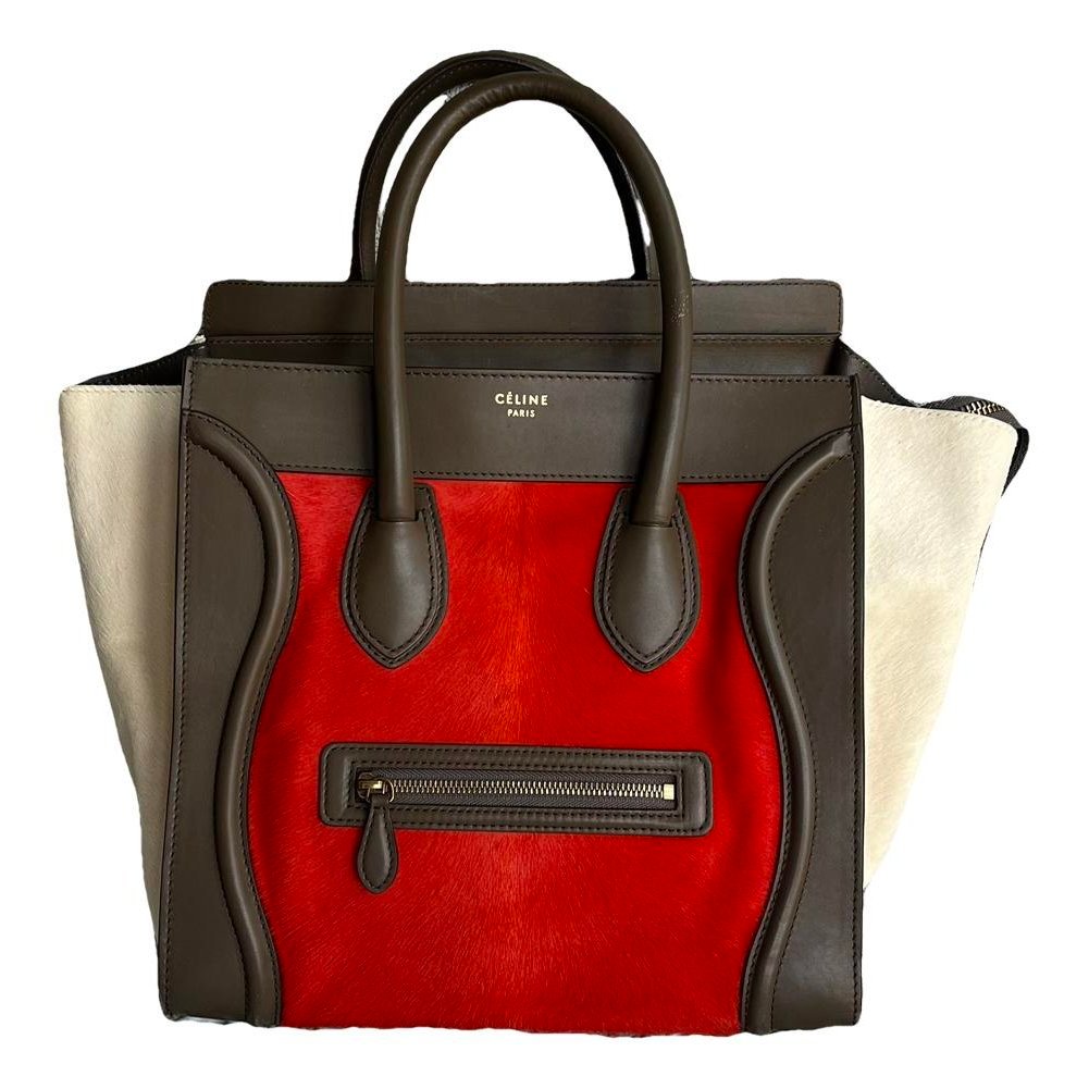 Luggage pony-style calfskin handbag