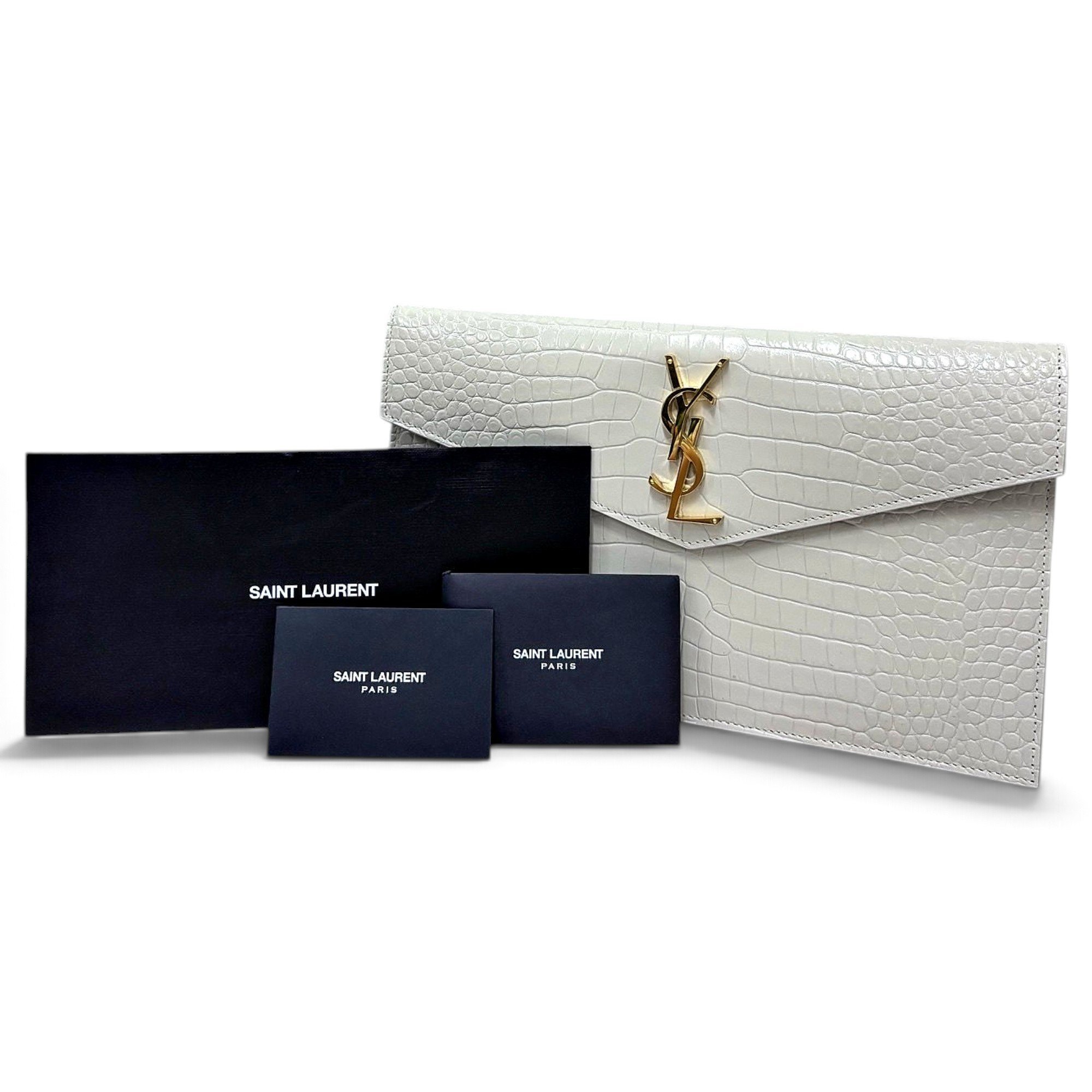 Kate monogramme leather clutch bag