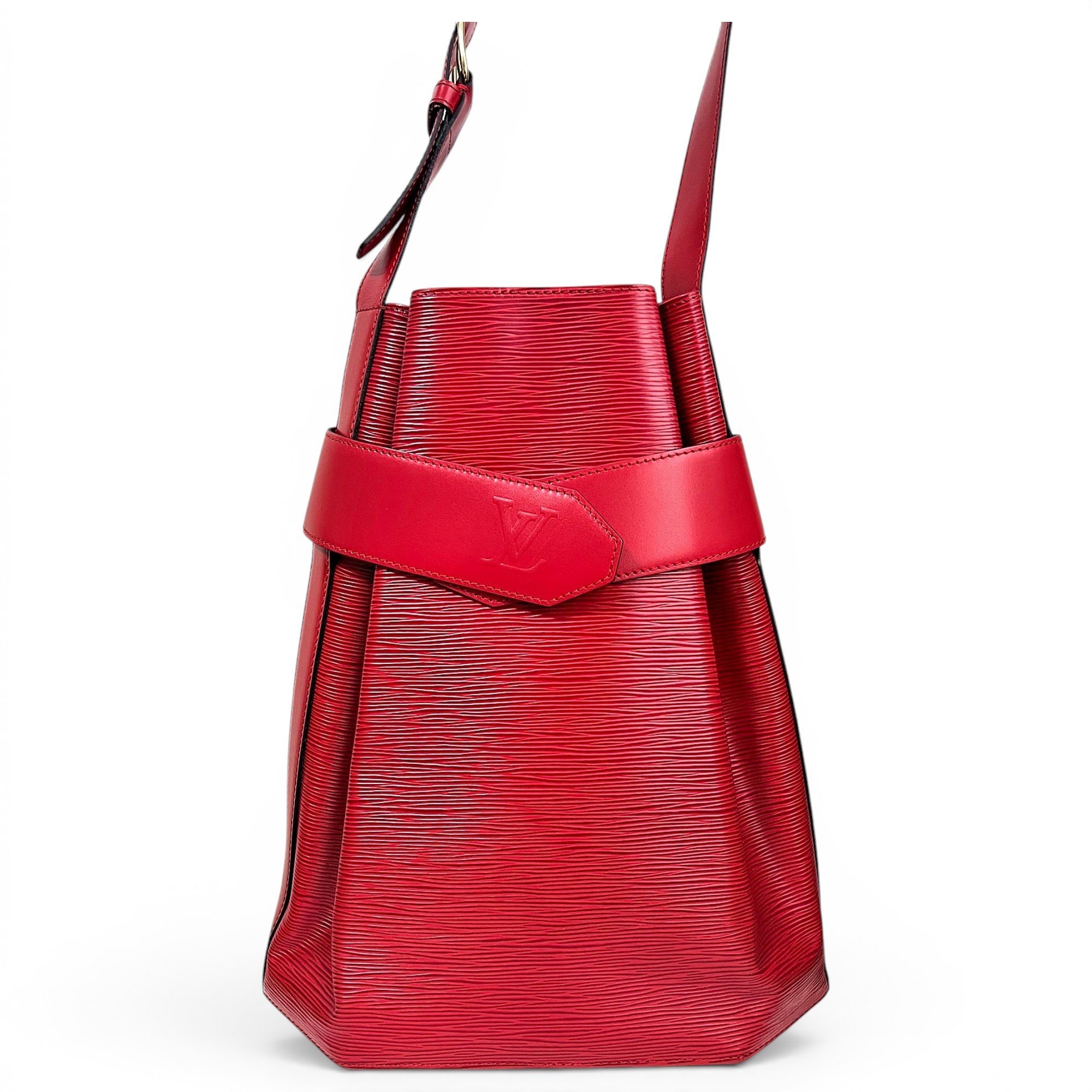 Biface leather handbag