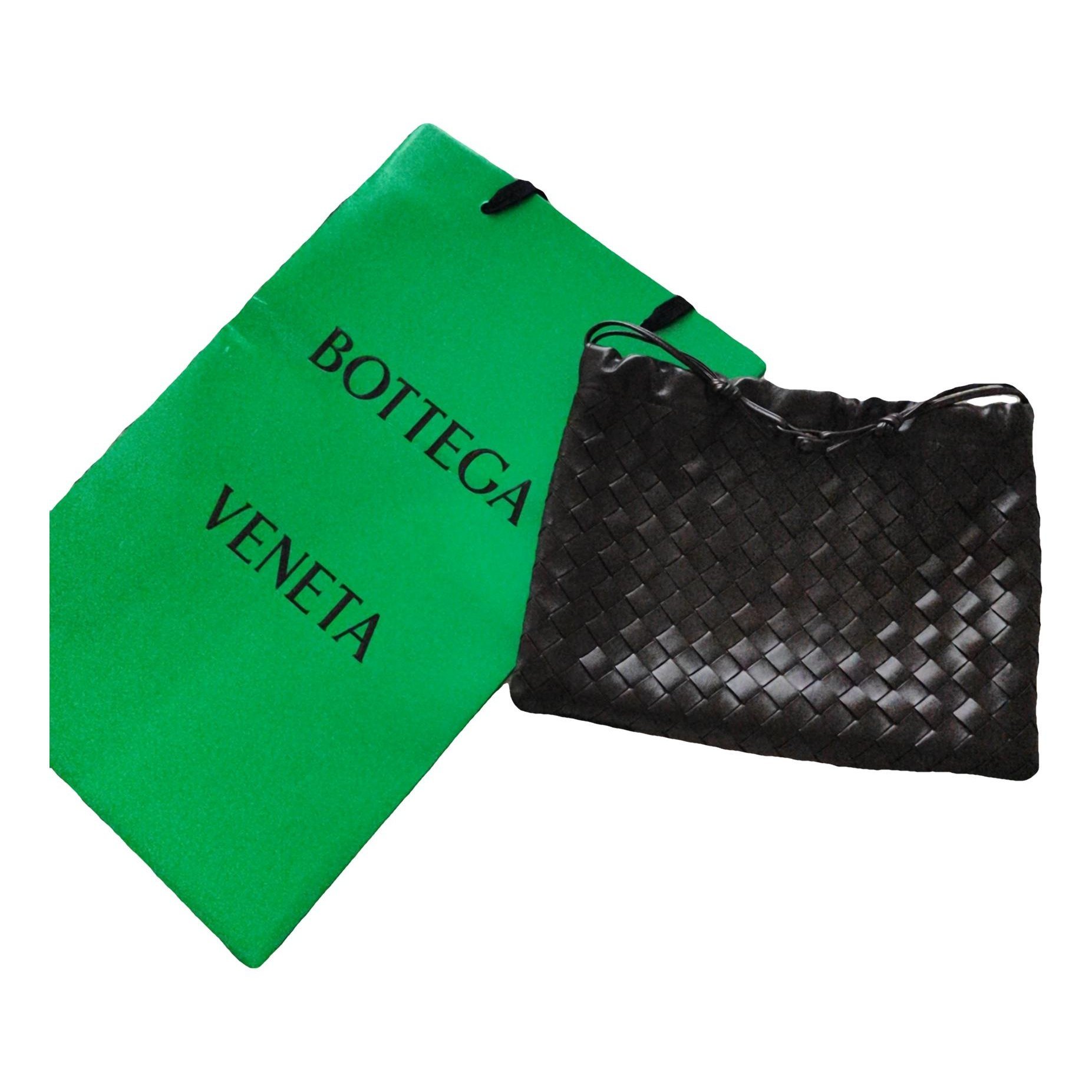 Leather clutch bag