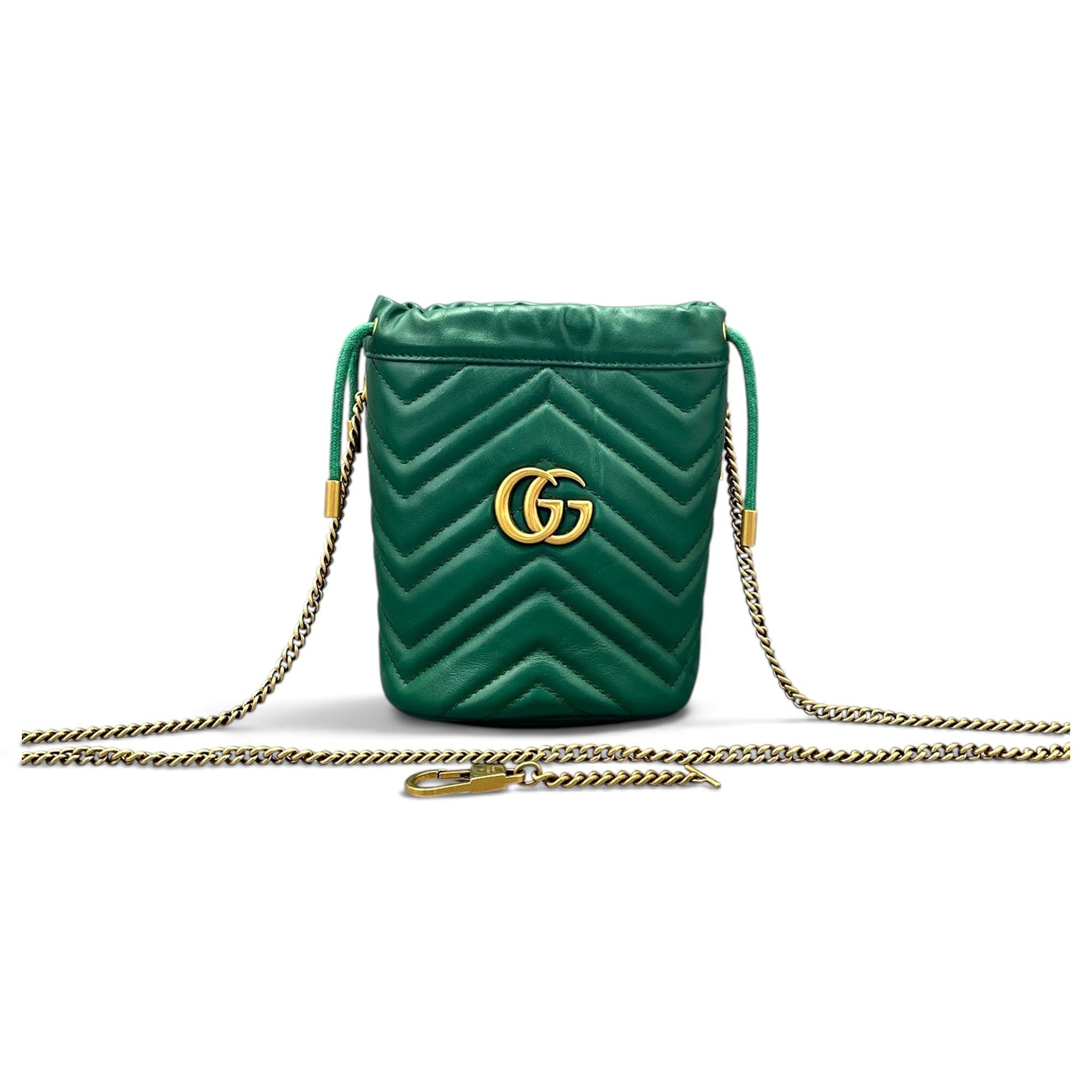 GG Marmont Chain Bucket leather handbag