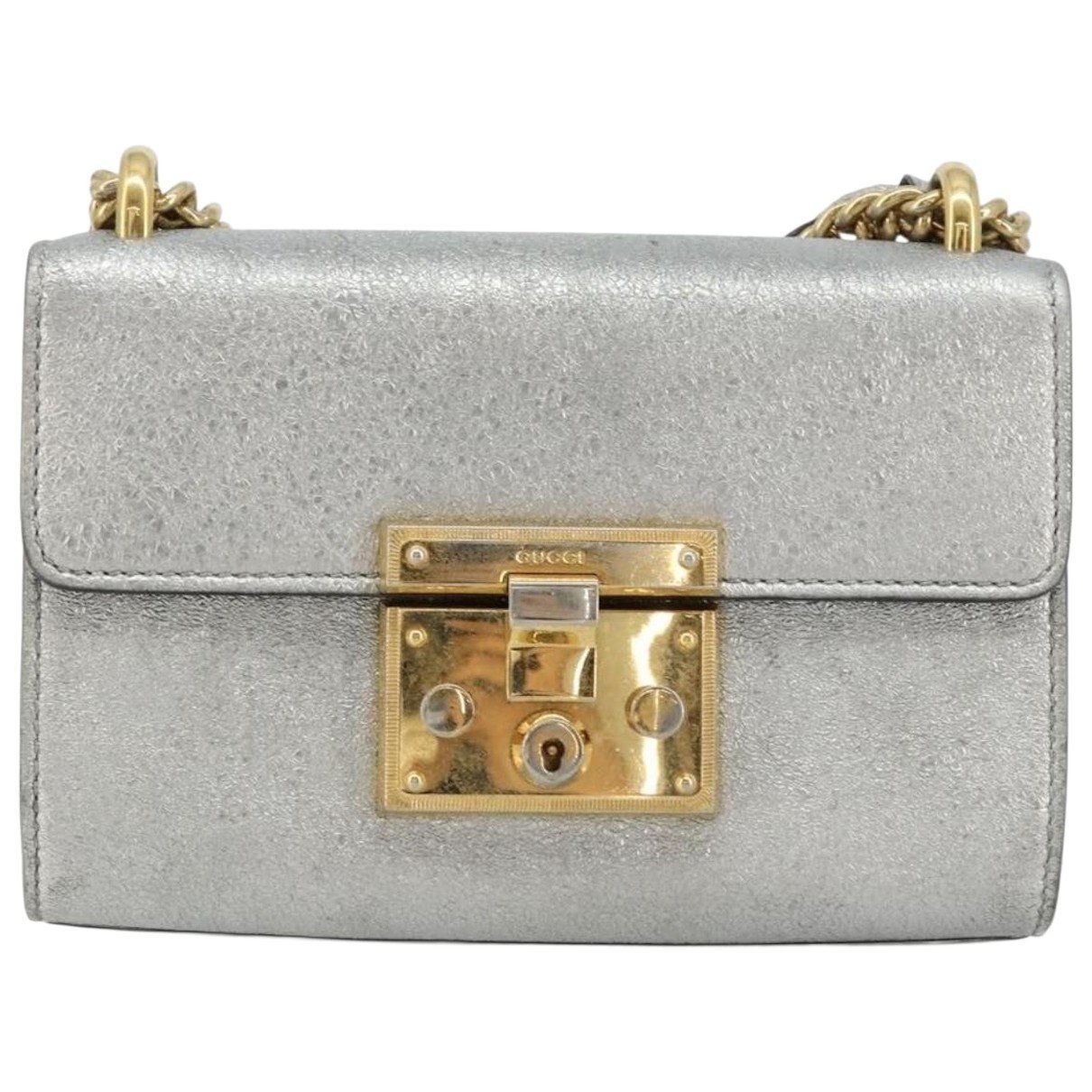 Padlock leather handbag