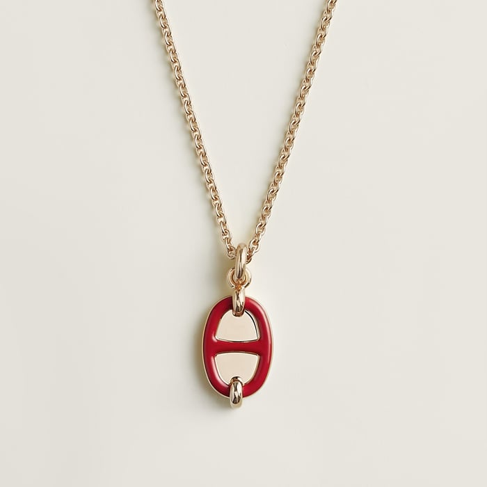 Rouge Vif Mini Maillon Pendant, Small Model