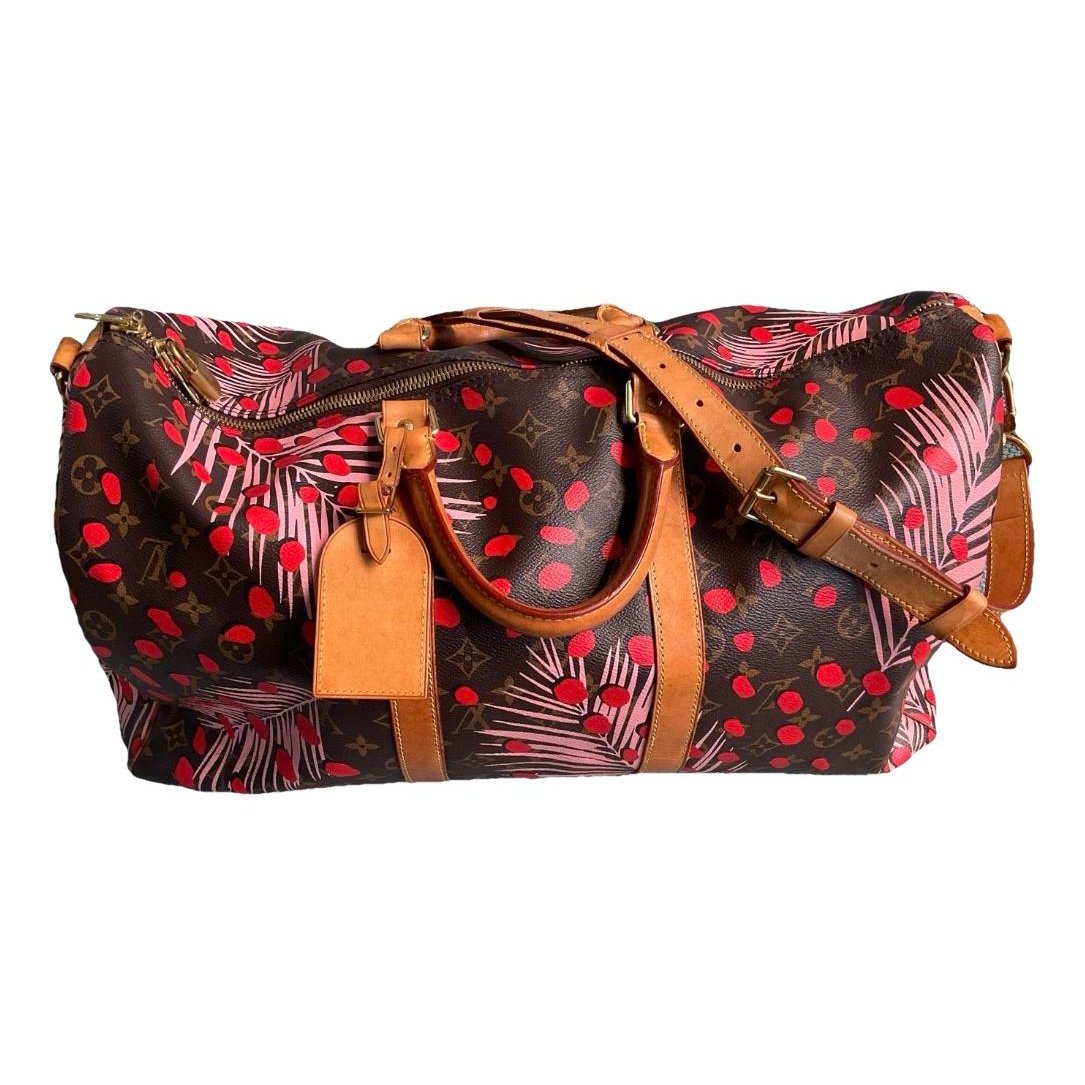 Keepall leather travel bag