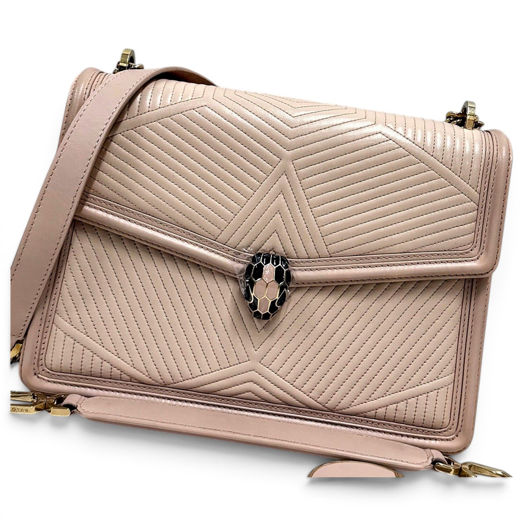 Serpenti leather handbag