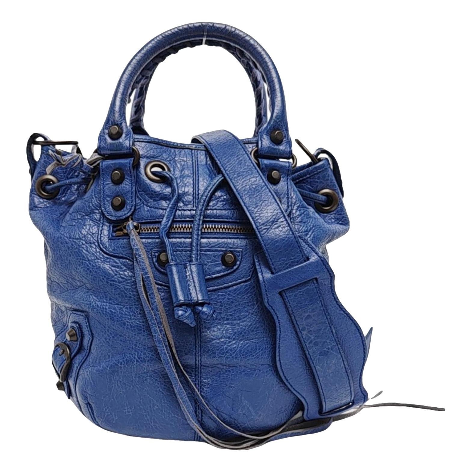 Pompon leather crossbody bag