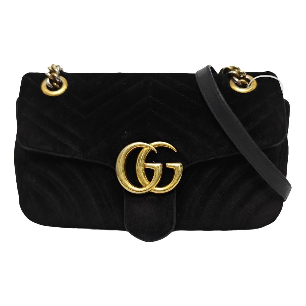 GG Marmont Flap velvet crossbody bag