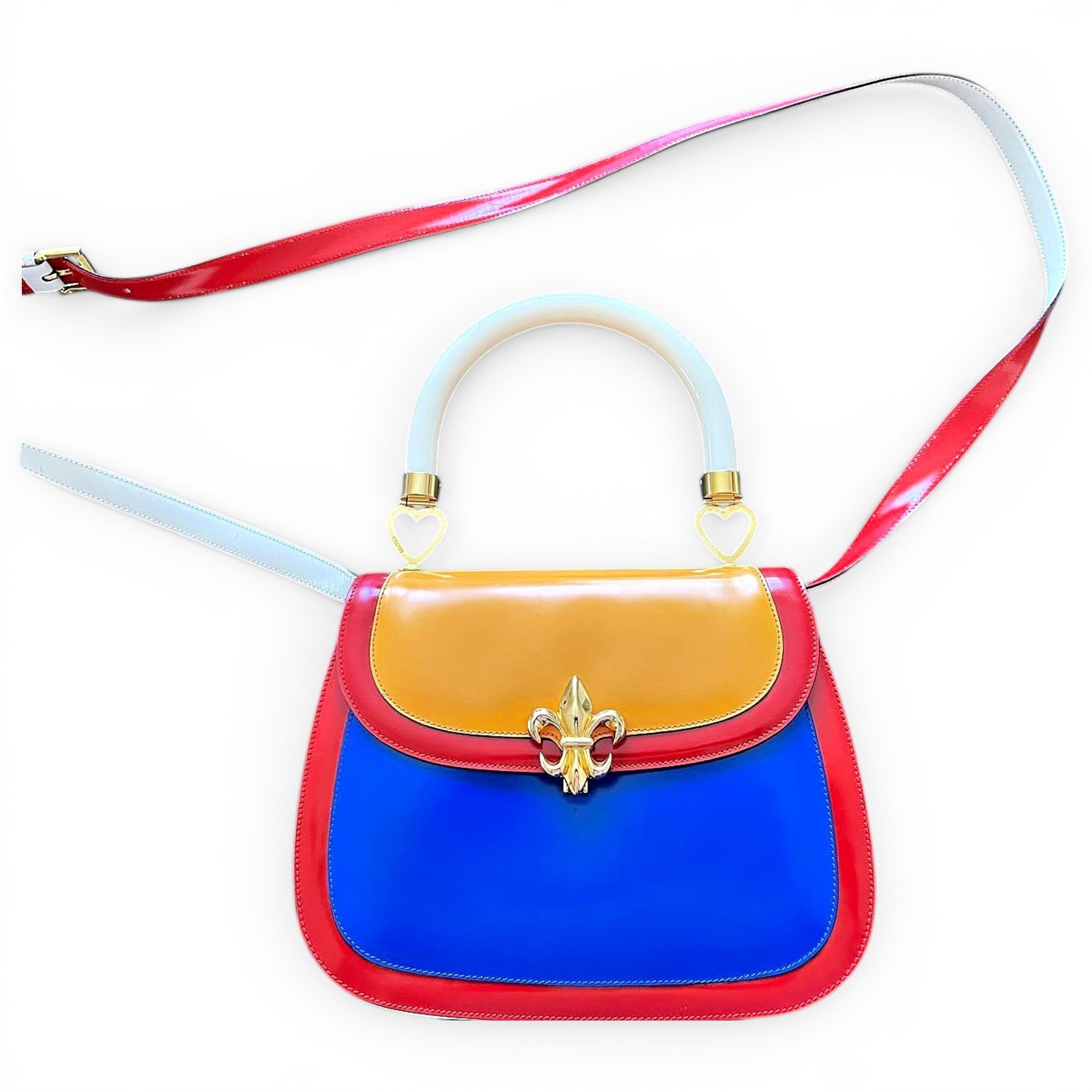 Patent leather handbag