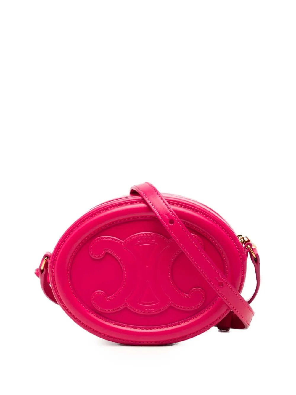 2022 Small Calfskin Cuir Triomphe Oval crossbody bag
