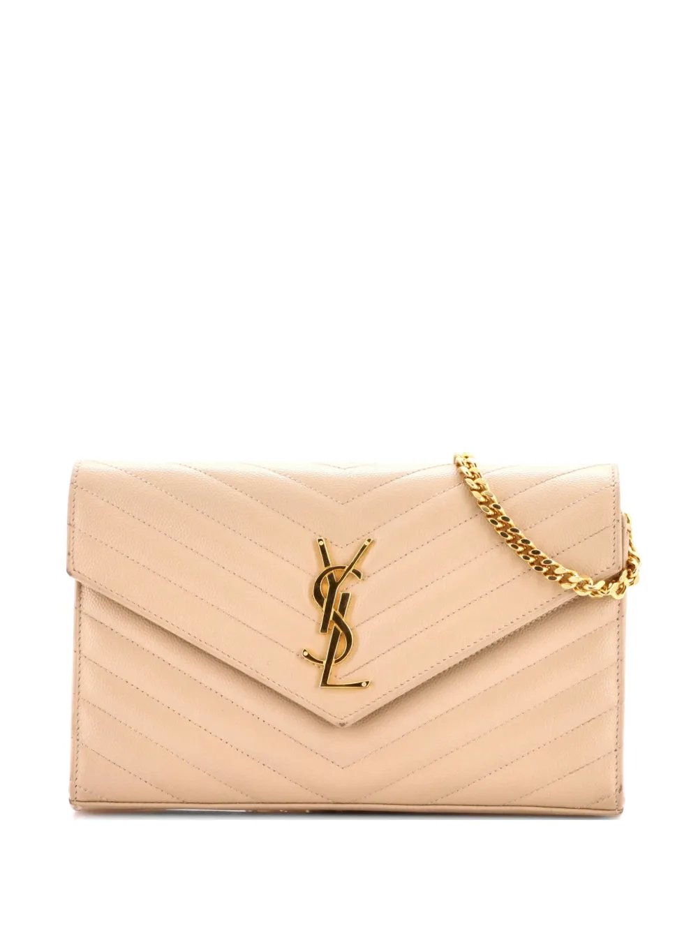 Classic Monogram Wallet on Chain Matelasse Chevron Leather Medium crossbody bag