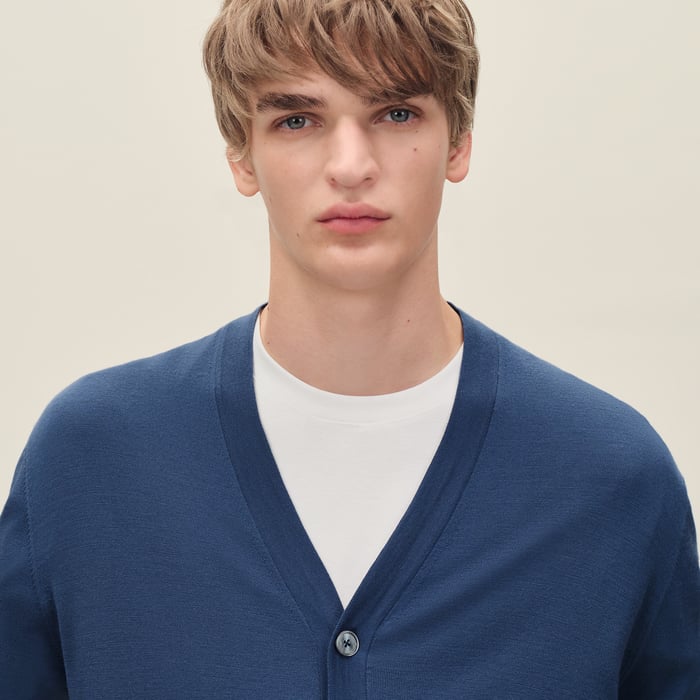 Indigo "Detail H" Buttoned Cardigan