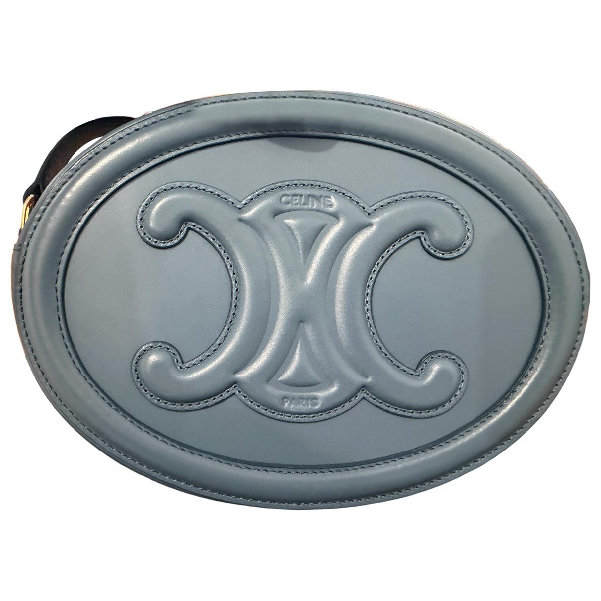 Tambour leather crossbody bag