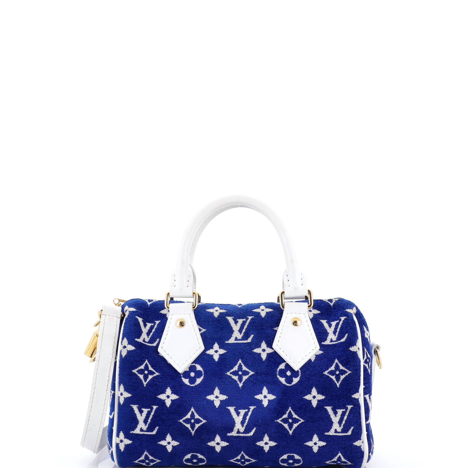 Louis Vuitton Speedy Bandouliere Bag LV Match Monogram Jacquard Velvet 20