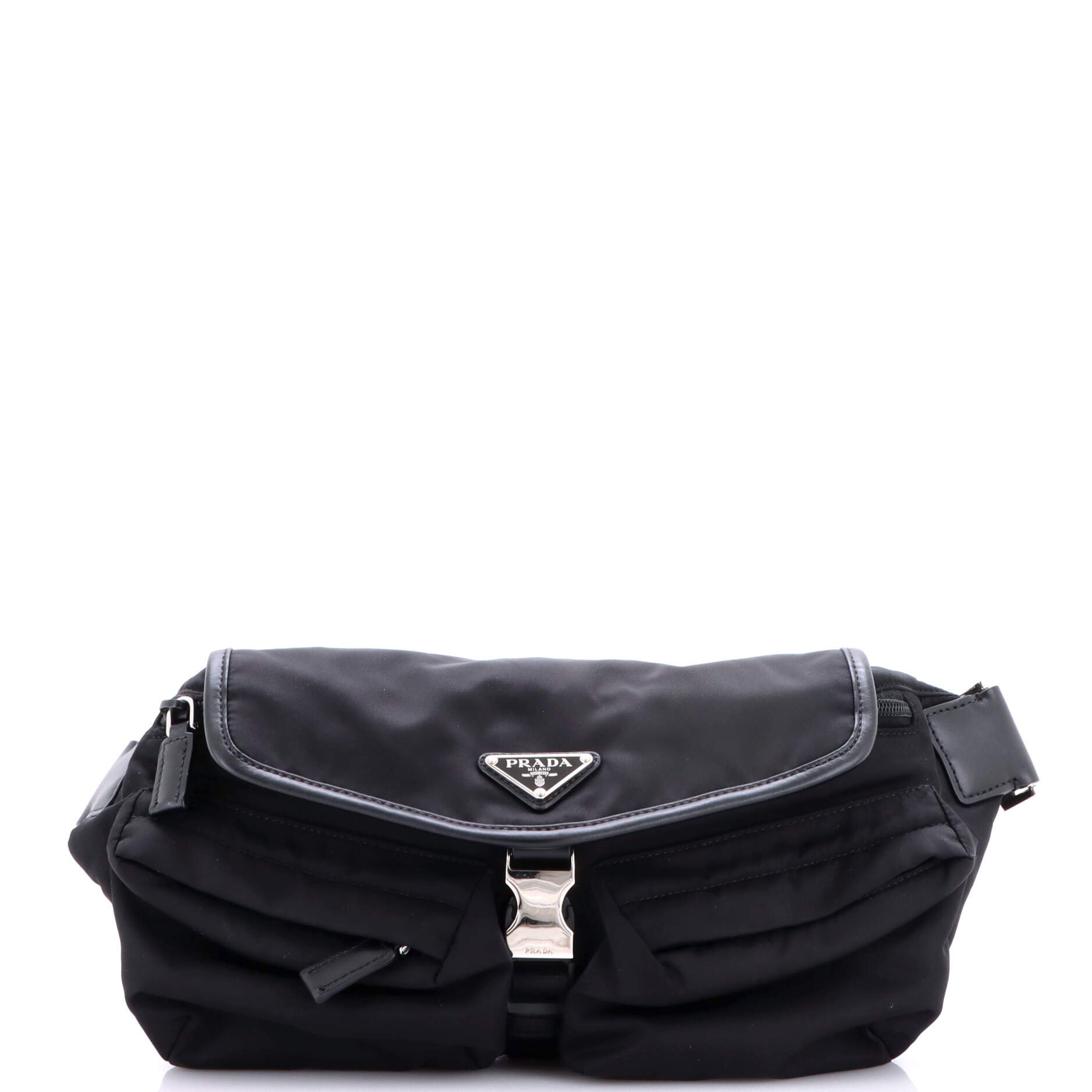 Double Front Pocket Belt Bag Re-Nylon