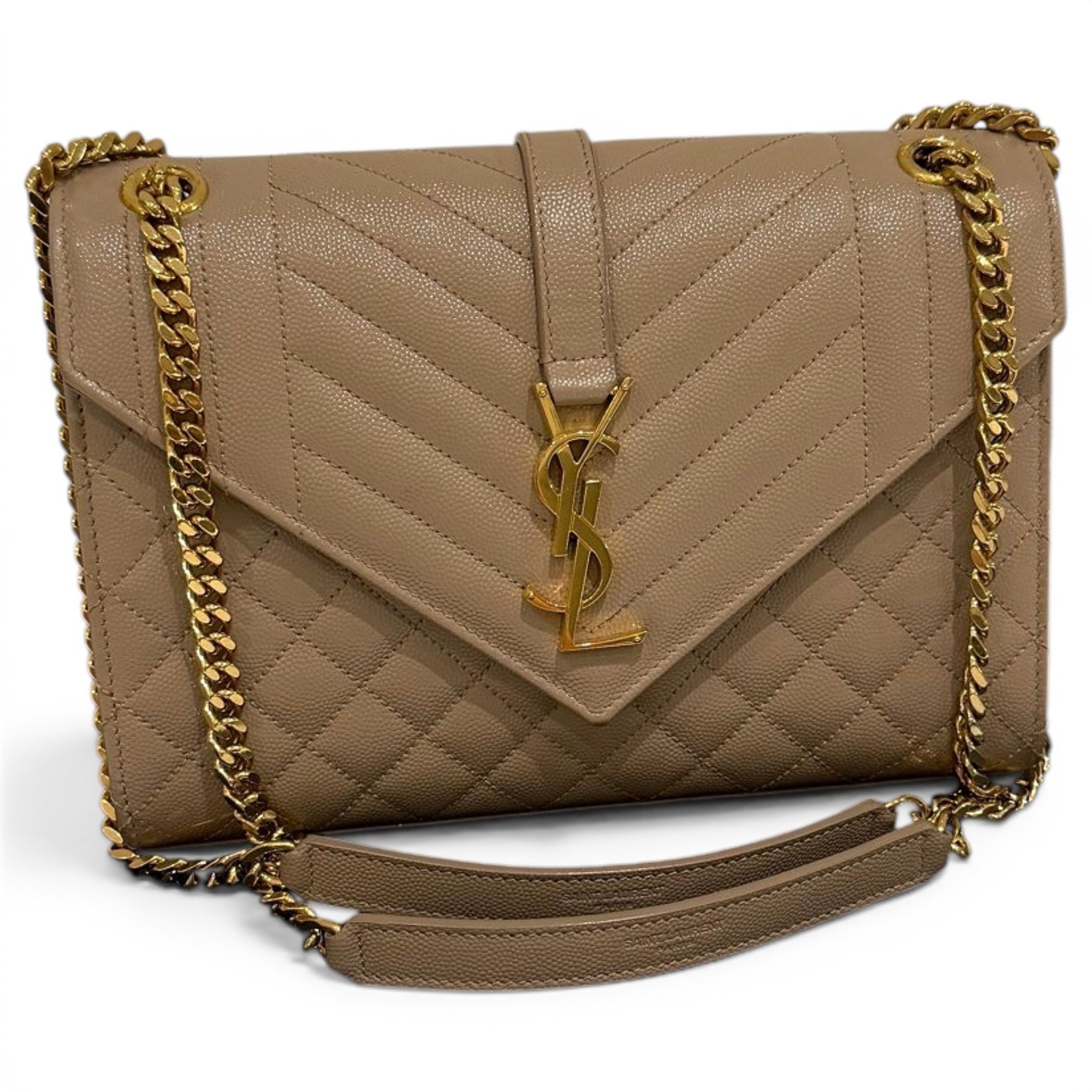 Envelope leather handbag