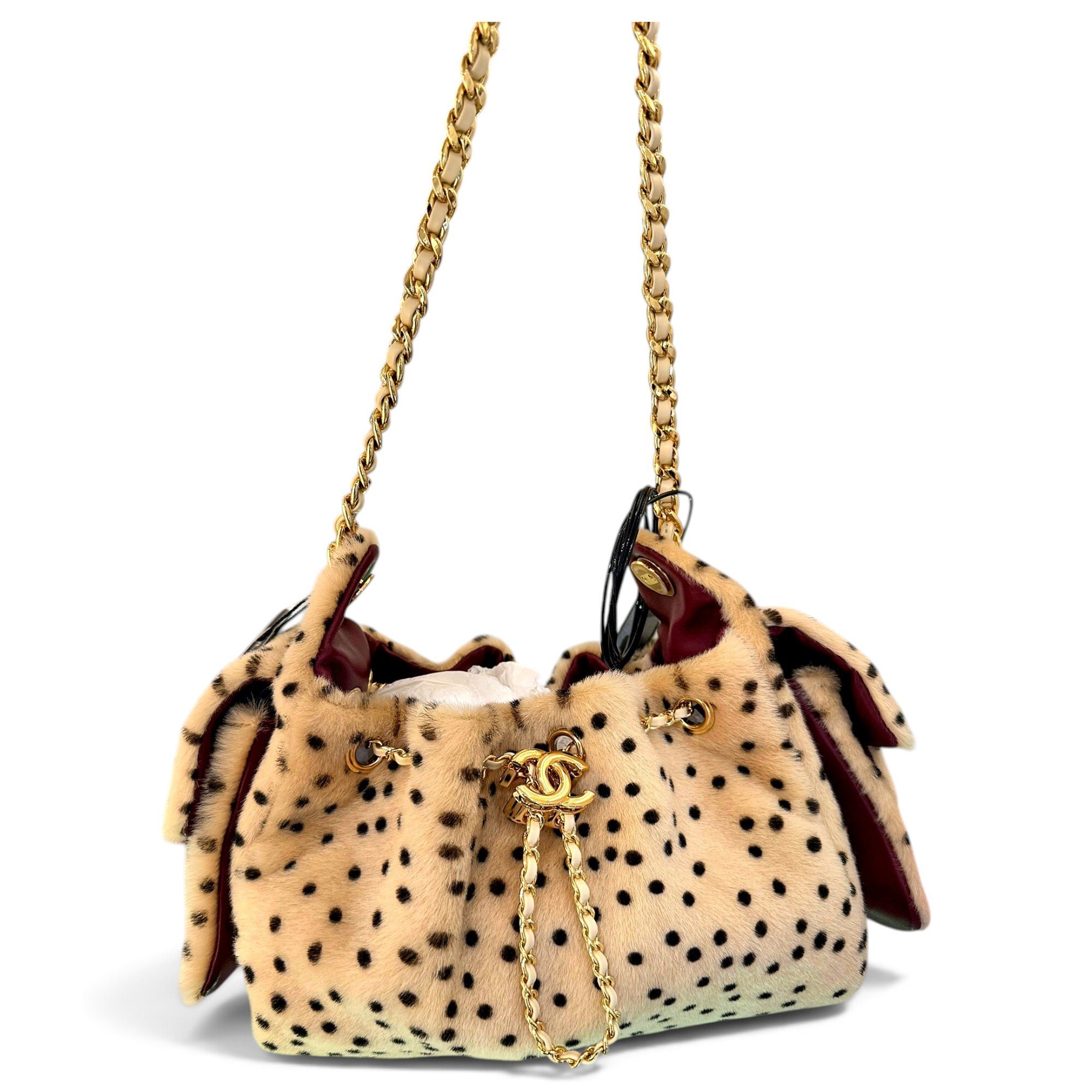 Chanel 25 faux fur handbag