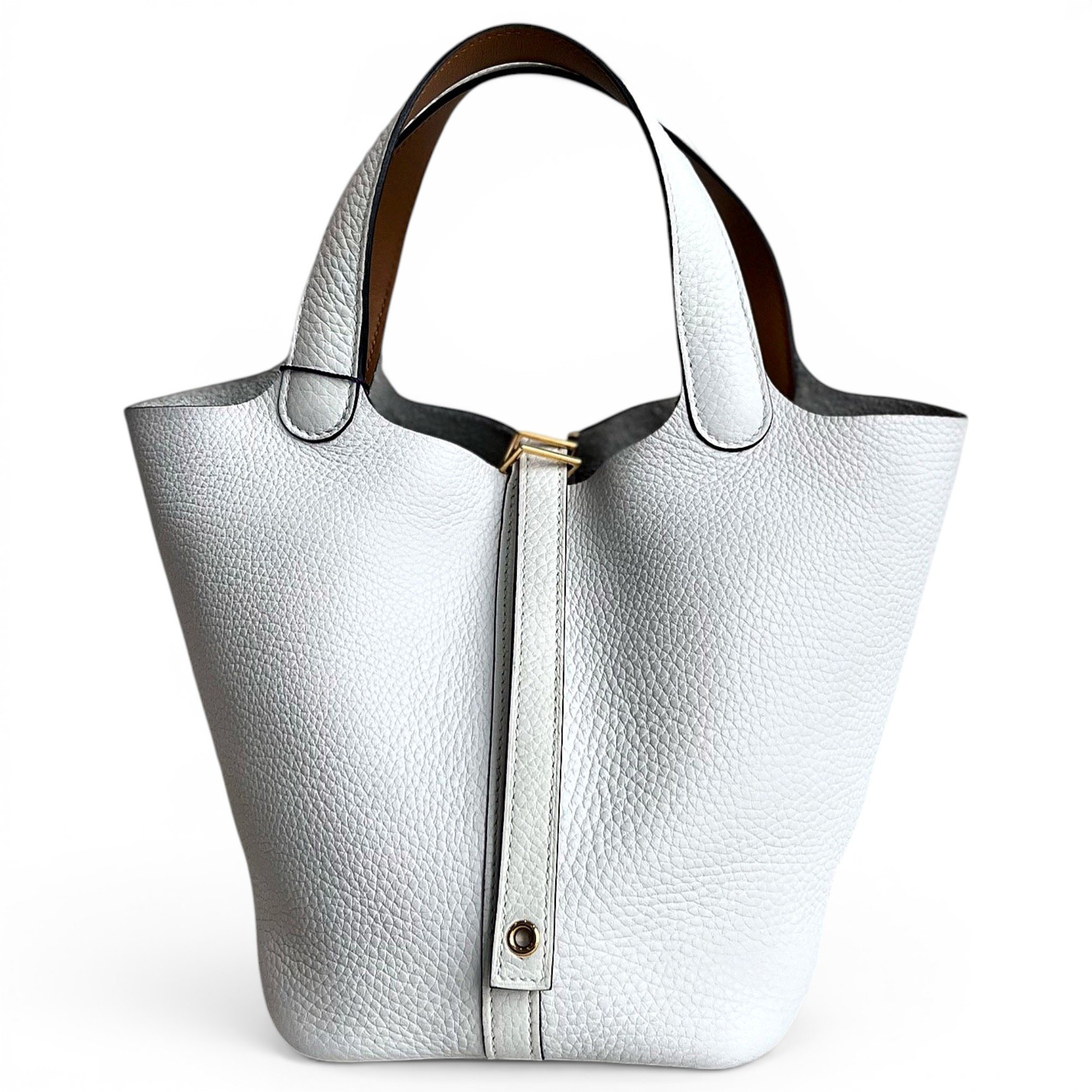 Picotin leather tote