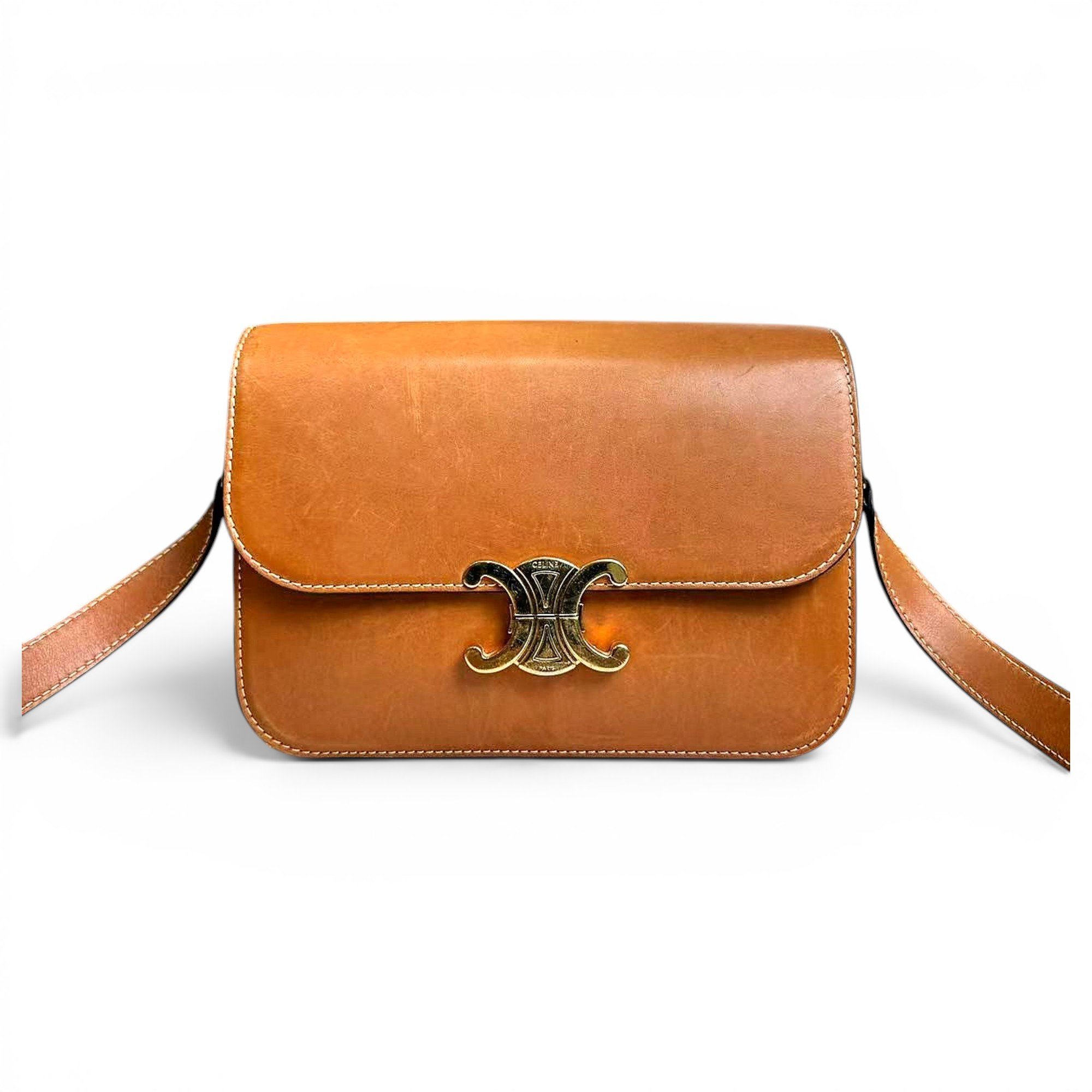 Triomphe leather handbag