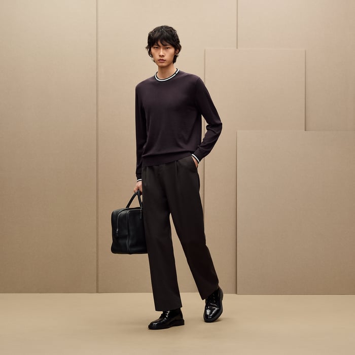 Prunoir "Rayures & Twist" Crewneck Sweater