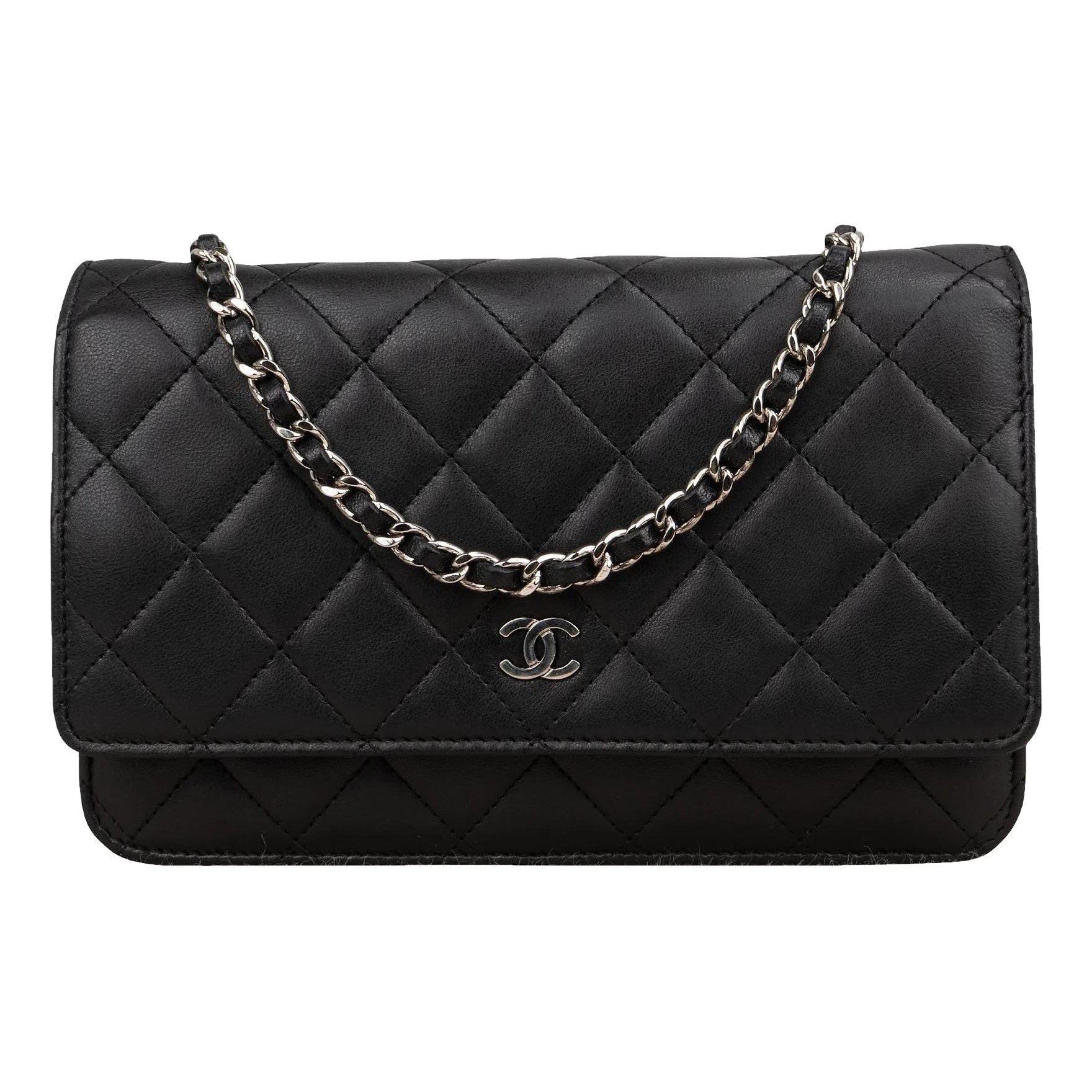 Wallet On Chain leather crossbody bag