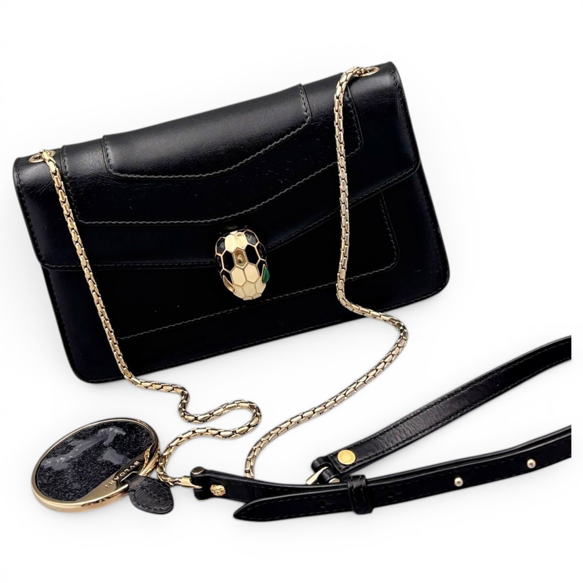 Bvlgari Serpenti leather handbag