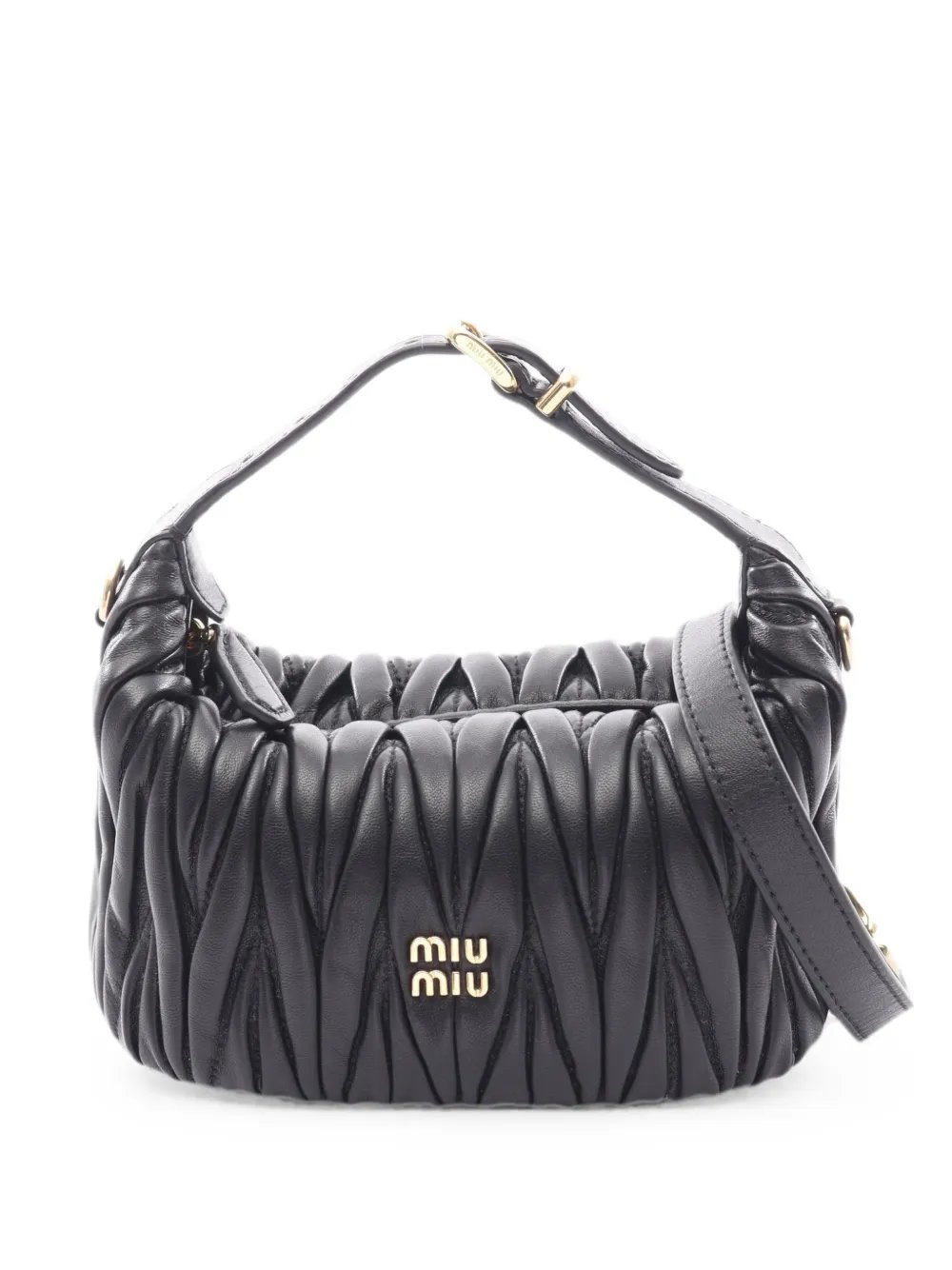 Matelassé leather shoulder bag