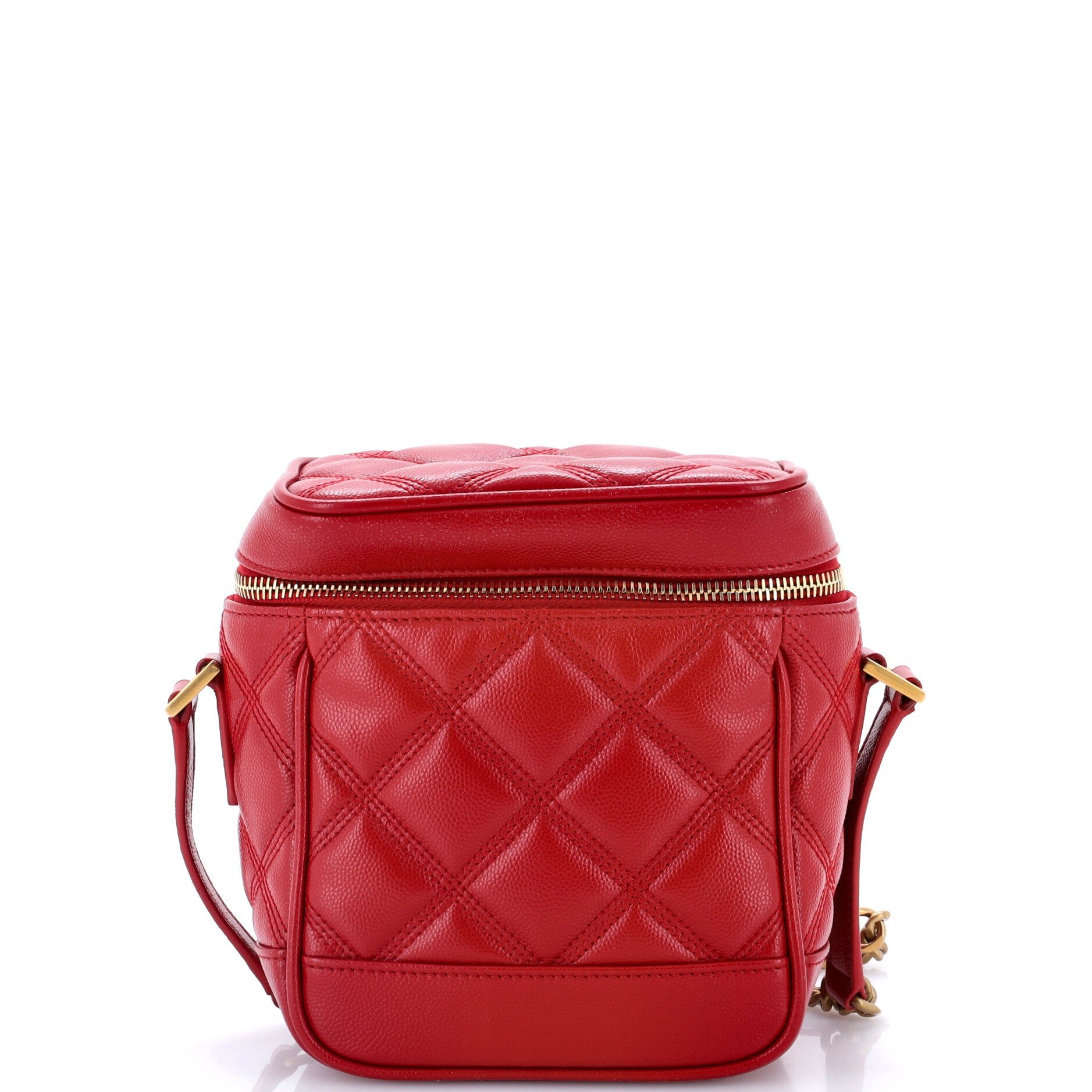 80's Vanity Bag Quilted Leather