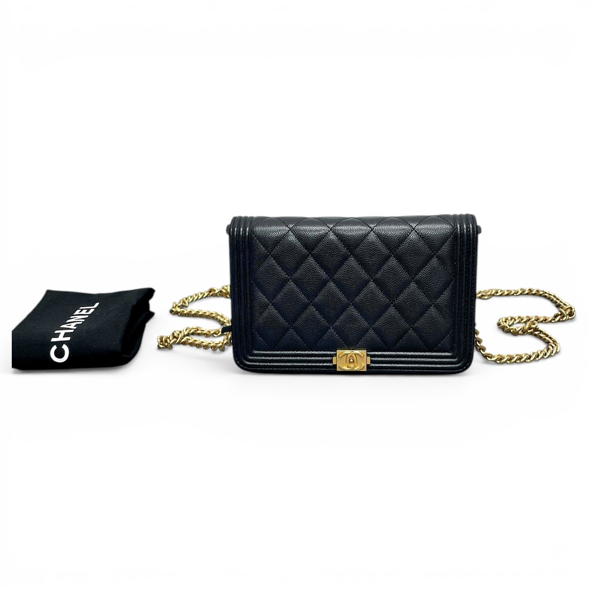 Wallet On Chain Boy leather handbag