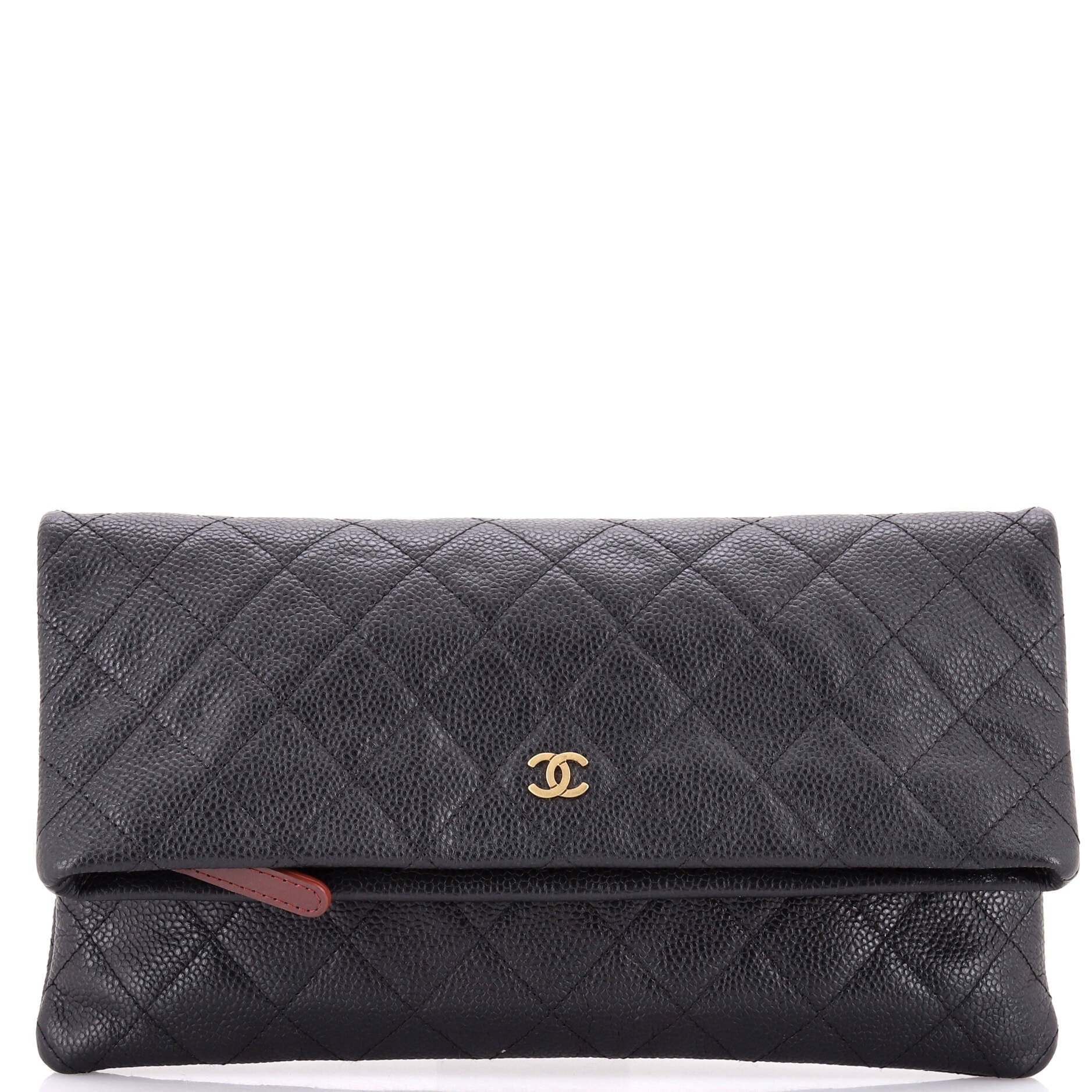 Leather clutch bag