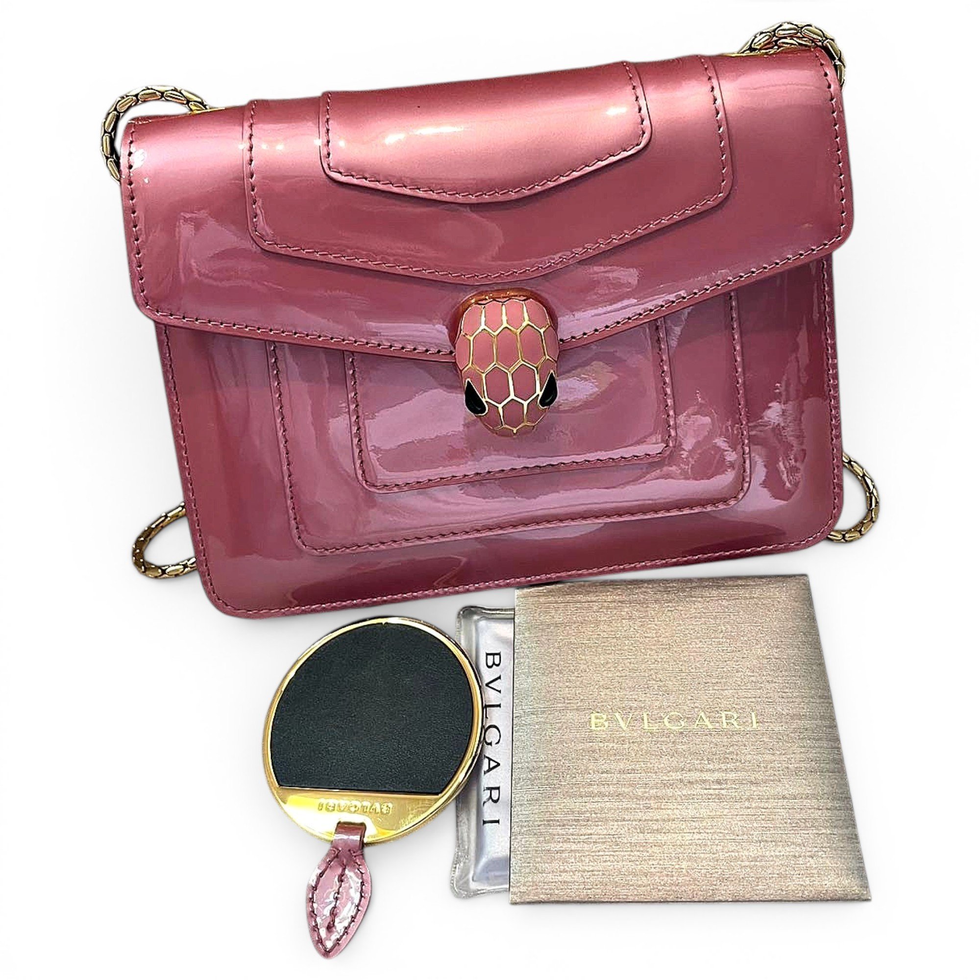 Serpenti patent leather handbag