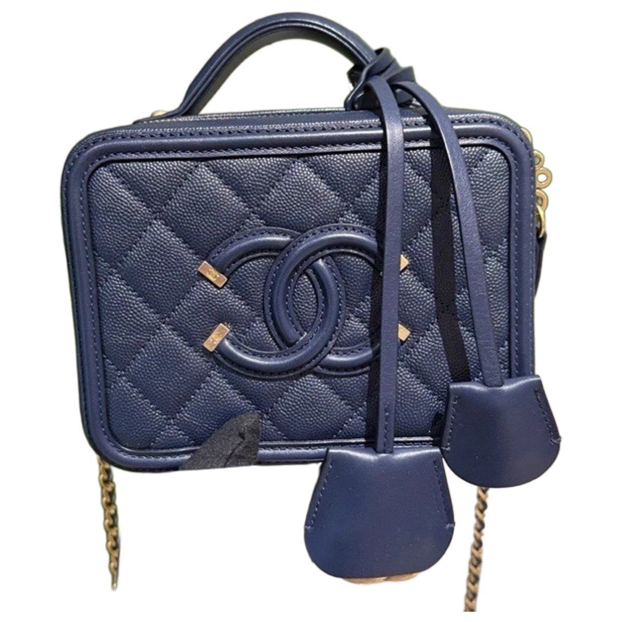 Vanity leather handbag