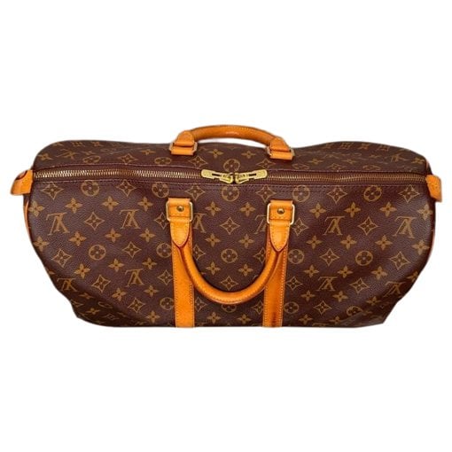 Keepall leather travel bag