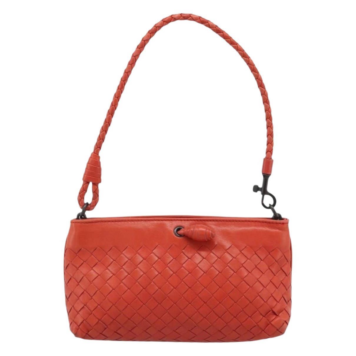 Leather clutch bag